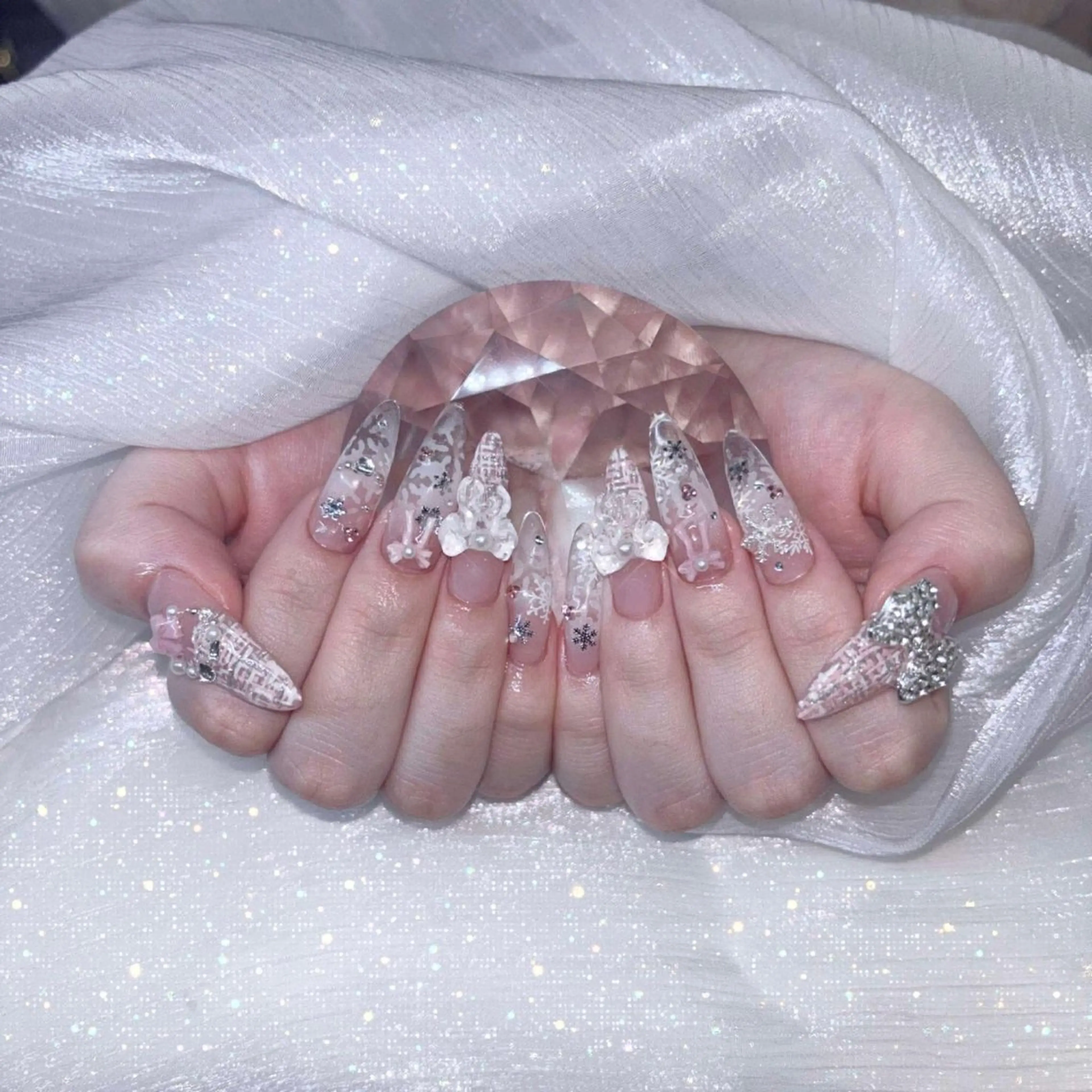 ネイル オーロラネイル ブラウン チークネイル フットネイル フレンチネイル ハンドネイル Ni Niのネイルデザイン