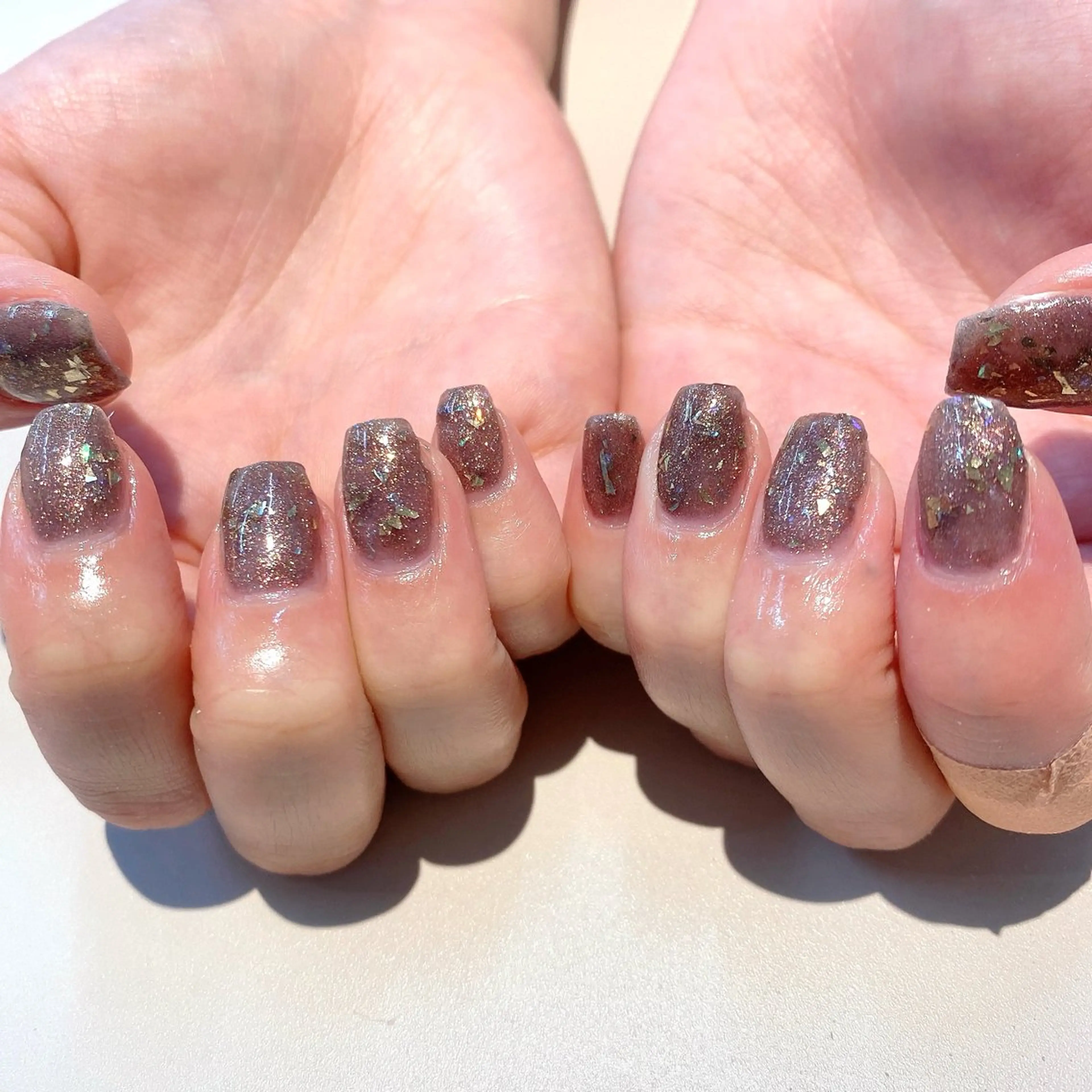 ネイル ゴールド ラメ(グリッター) 久屋大通DEE Iwahashiのネイルデザイン