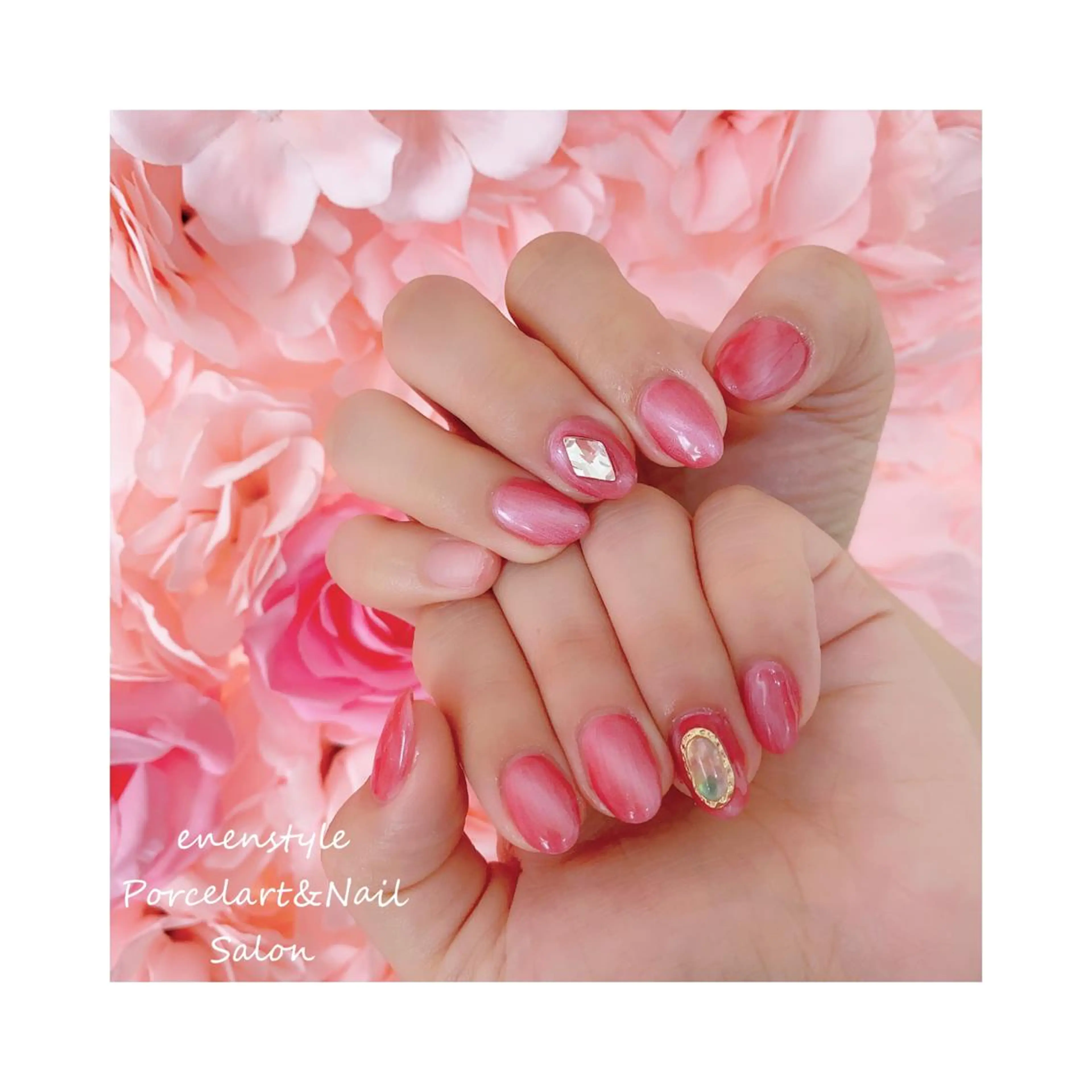 ショート ネイル ジェルネイル ニュアンスネイル オフィスネイル ワンカラーネイル パラジェル ハンドネイル 👑enen style👑のネイルデザイン