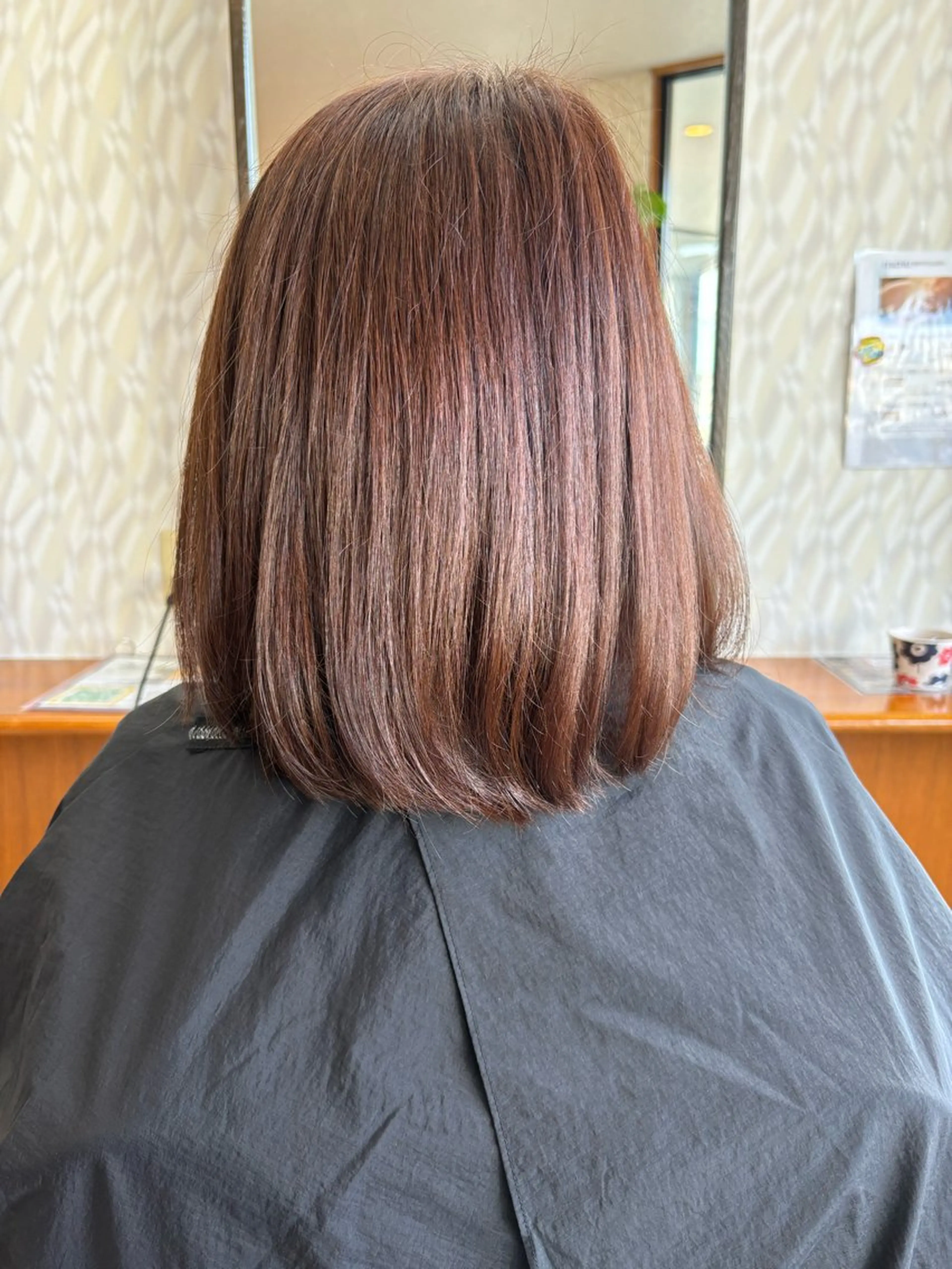 ミディアム カラー カット パーマ 亀山 来未のヘアスタイル