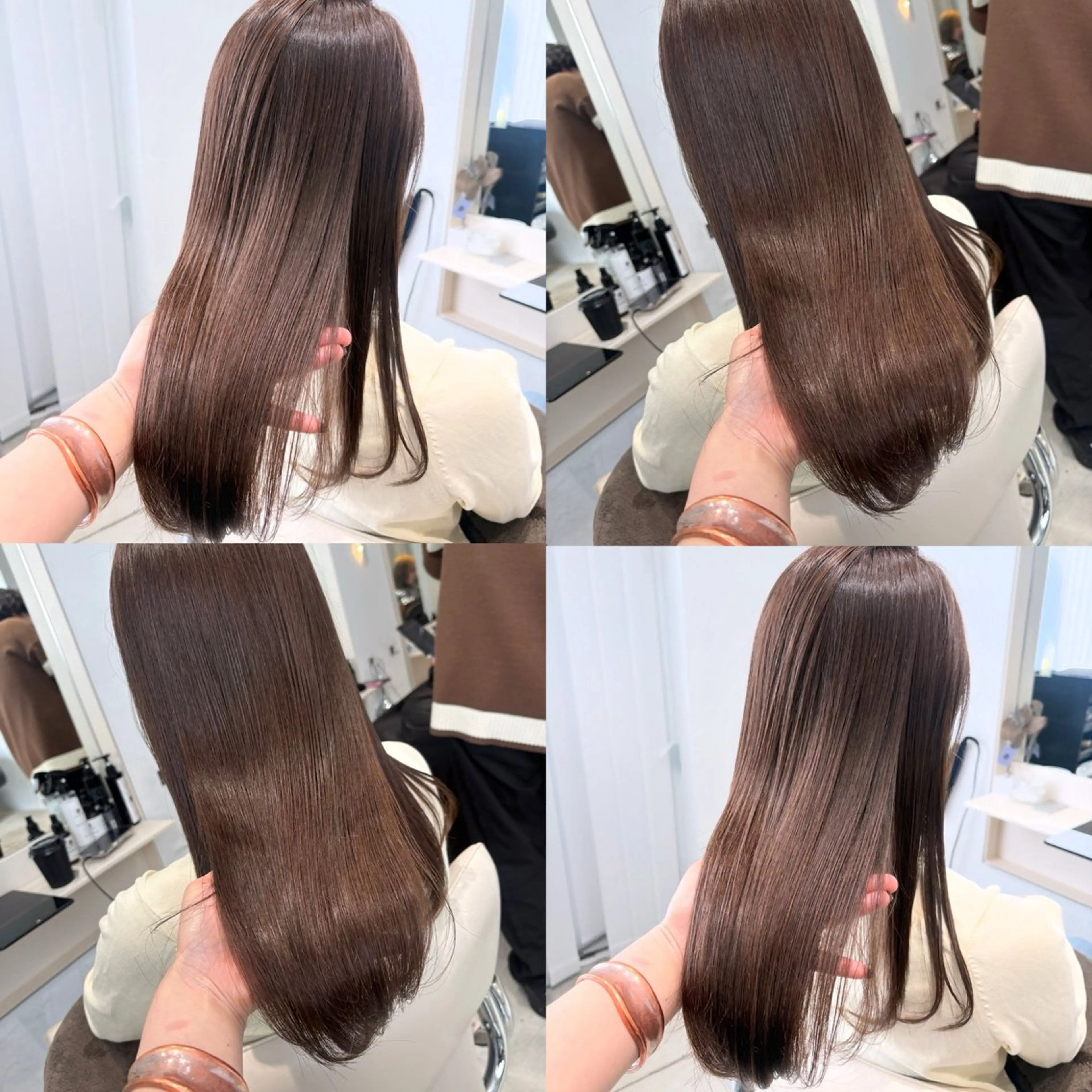 セミロング カラー ベージュカラー ブラウンカラー ブラウンベージュ ココアブラウン グレージュ トリートメント ヘッドスパ ヘアセット カジュアルを女っぽく 𝗮𝘆𝗮𝗰𝗼のヘアスタイル