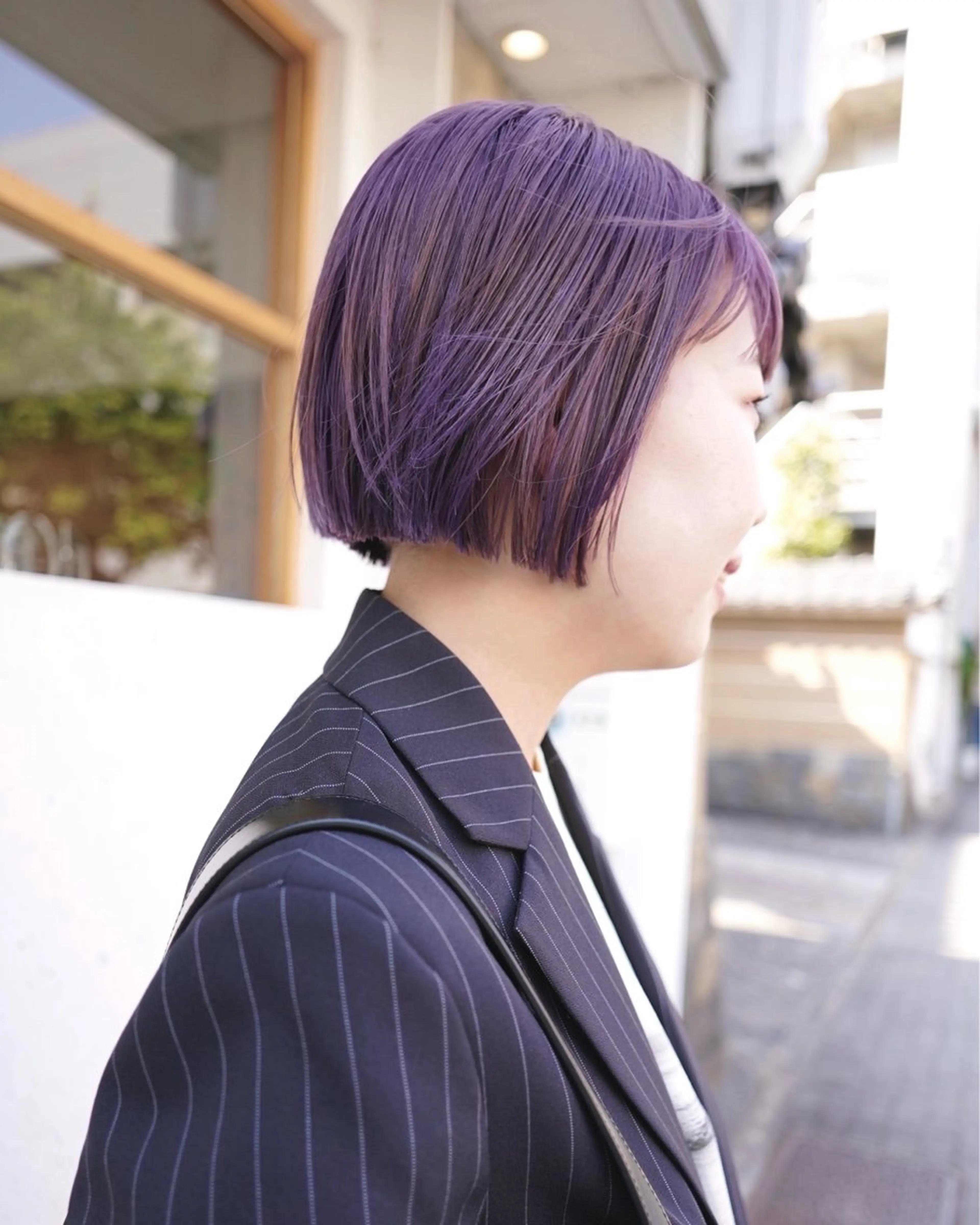 ショート カラー パープルカラー カット ヘアカラー トリートメント Kaito🐶/ デザイン/レイヤーのヘアスタイル