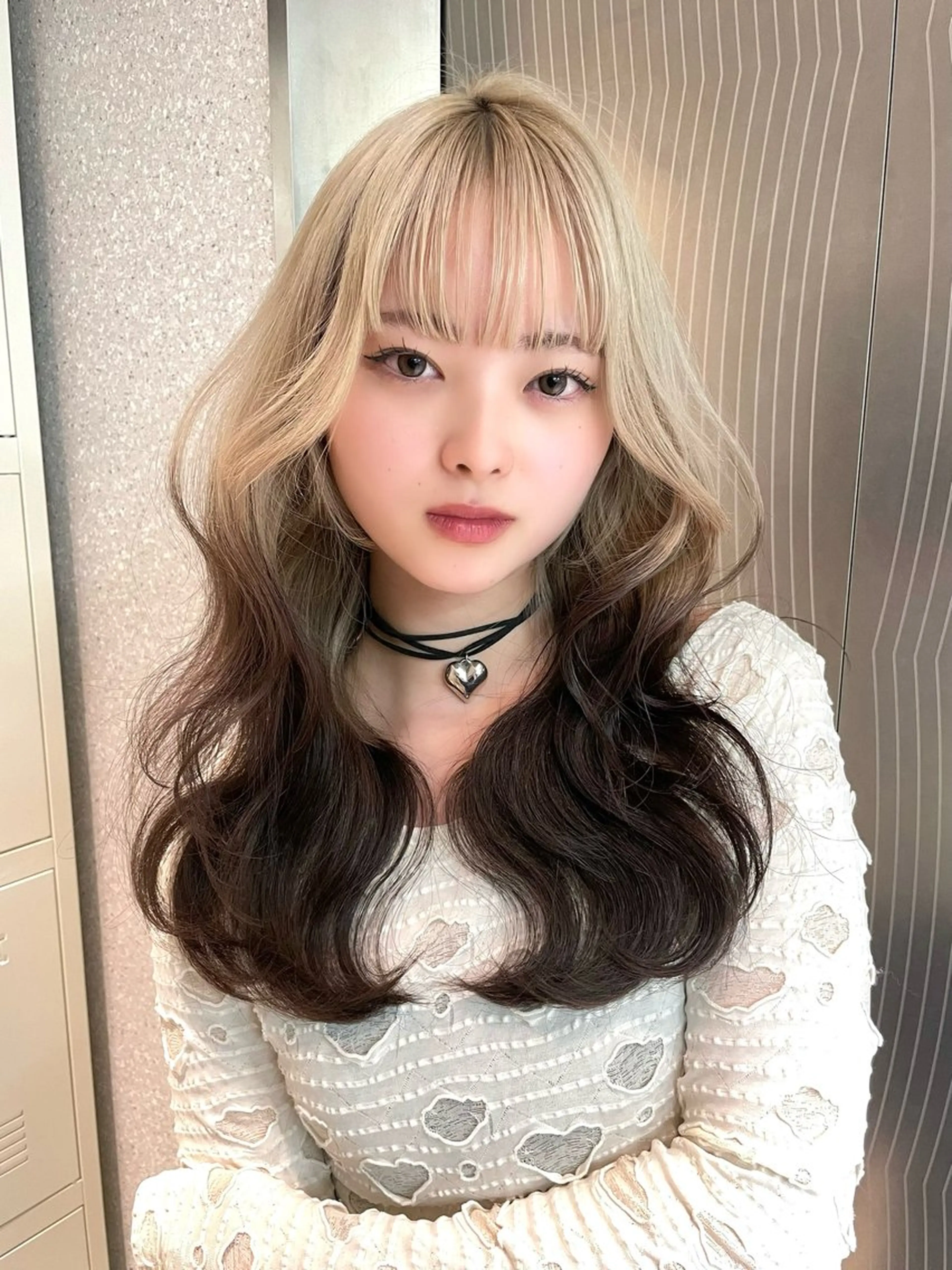 ロング カラー 透明感カラー カット ヘアカラー 香月 元希のヘアスタイル