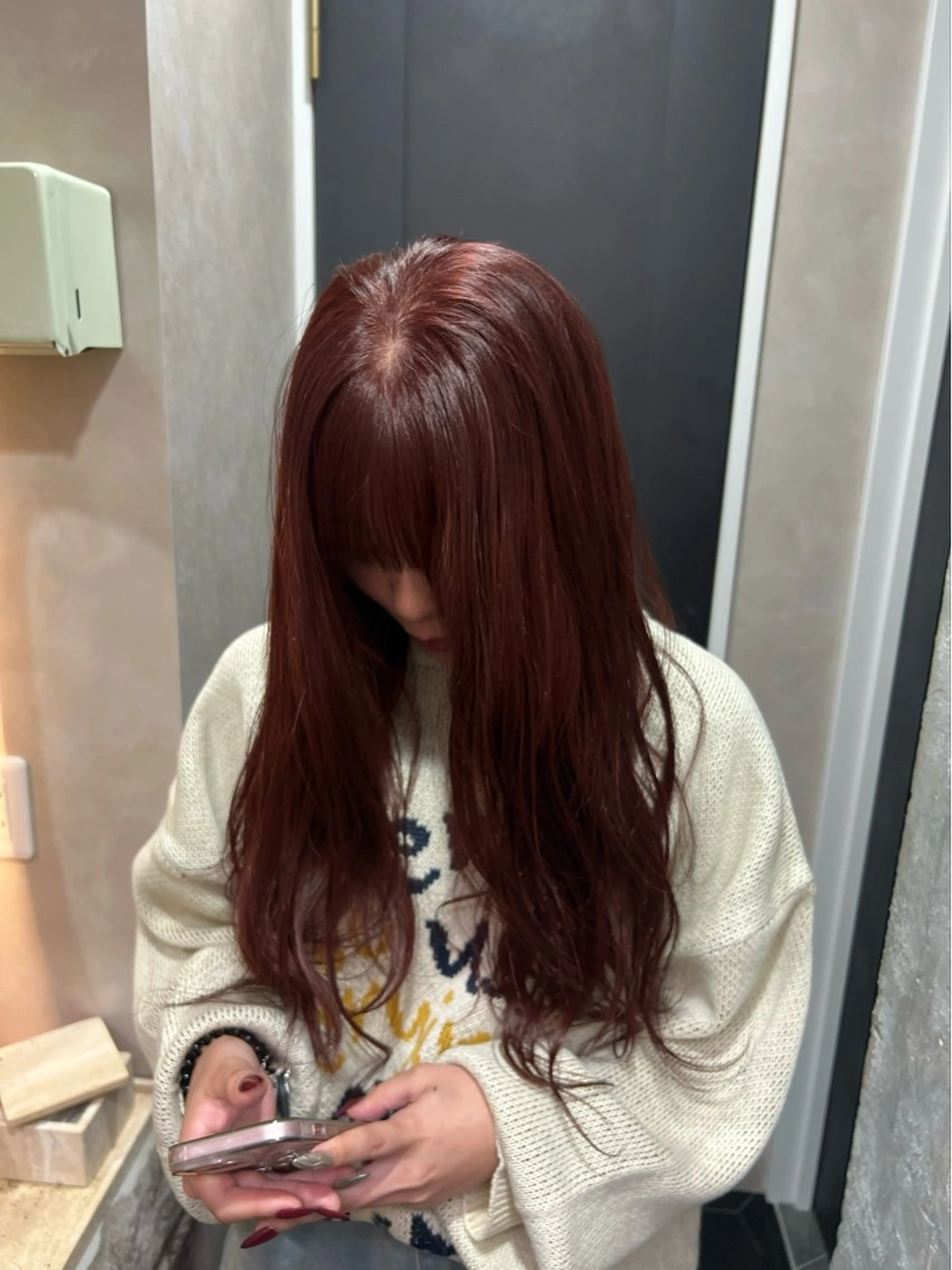 カラー 🥑🫧田實 紗和 ボブ/暖色カラー🩰のヘアスタイル