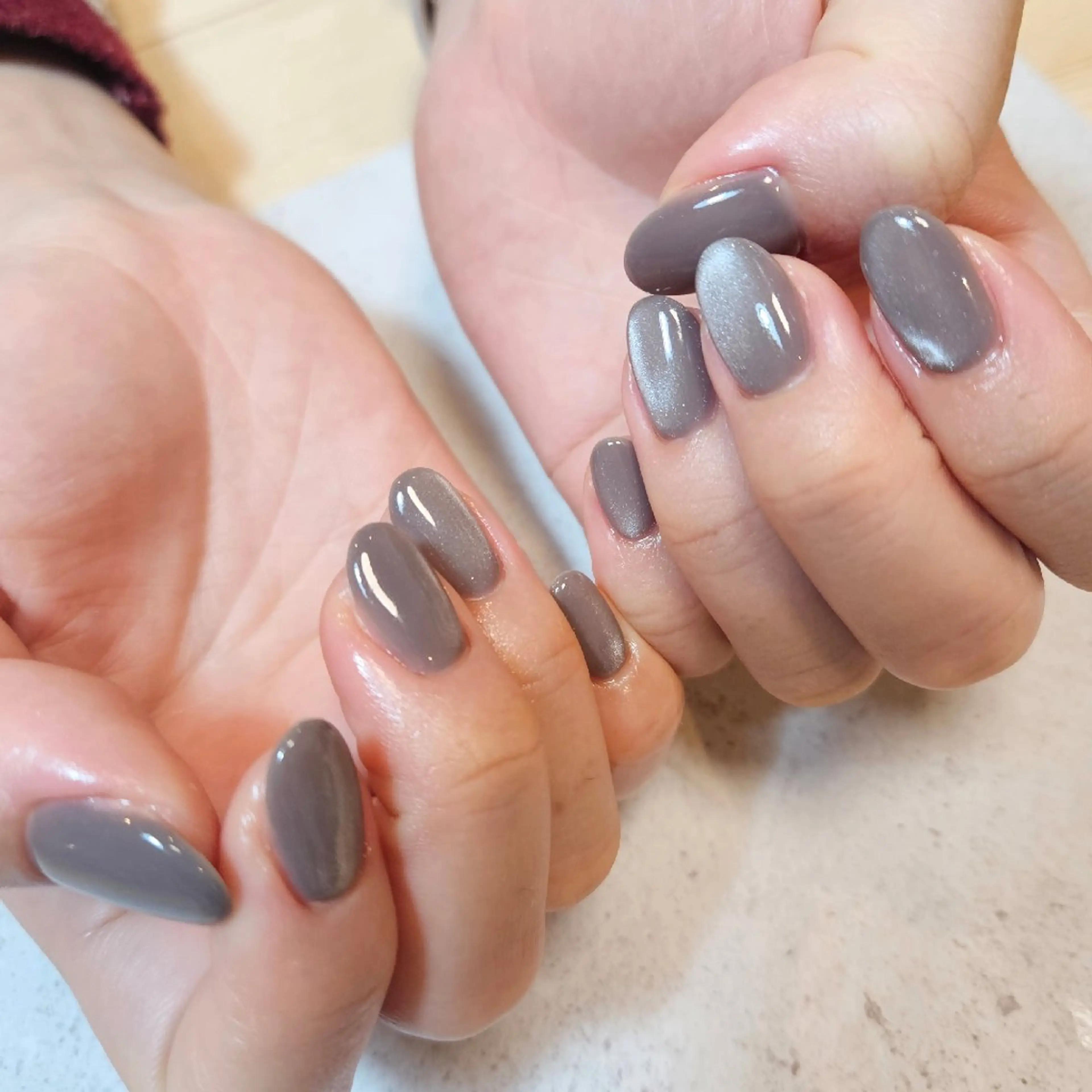 ネイル ジェルネイル マグネットネイル ニュアンスネイル パラジェル 冬ネイル ハンドネイル Nailsalon manoのネイルデザイン