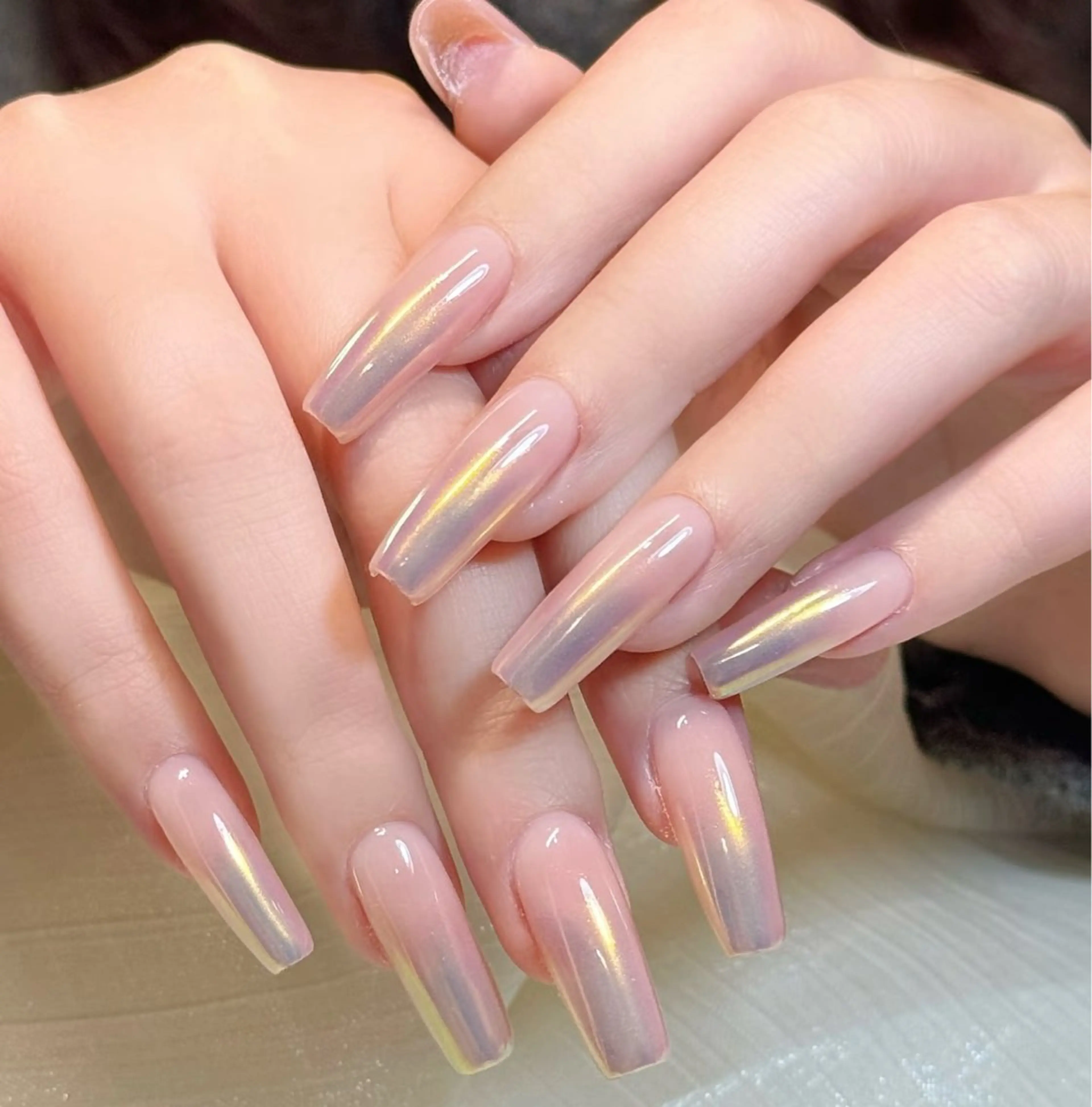 チップ◆十本長さだし+オーロラor ミラor チークor フレンチ¥10800の写真