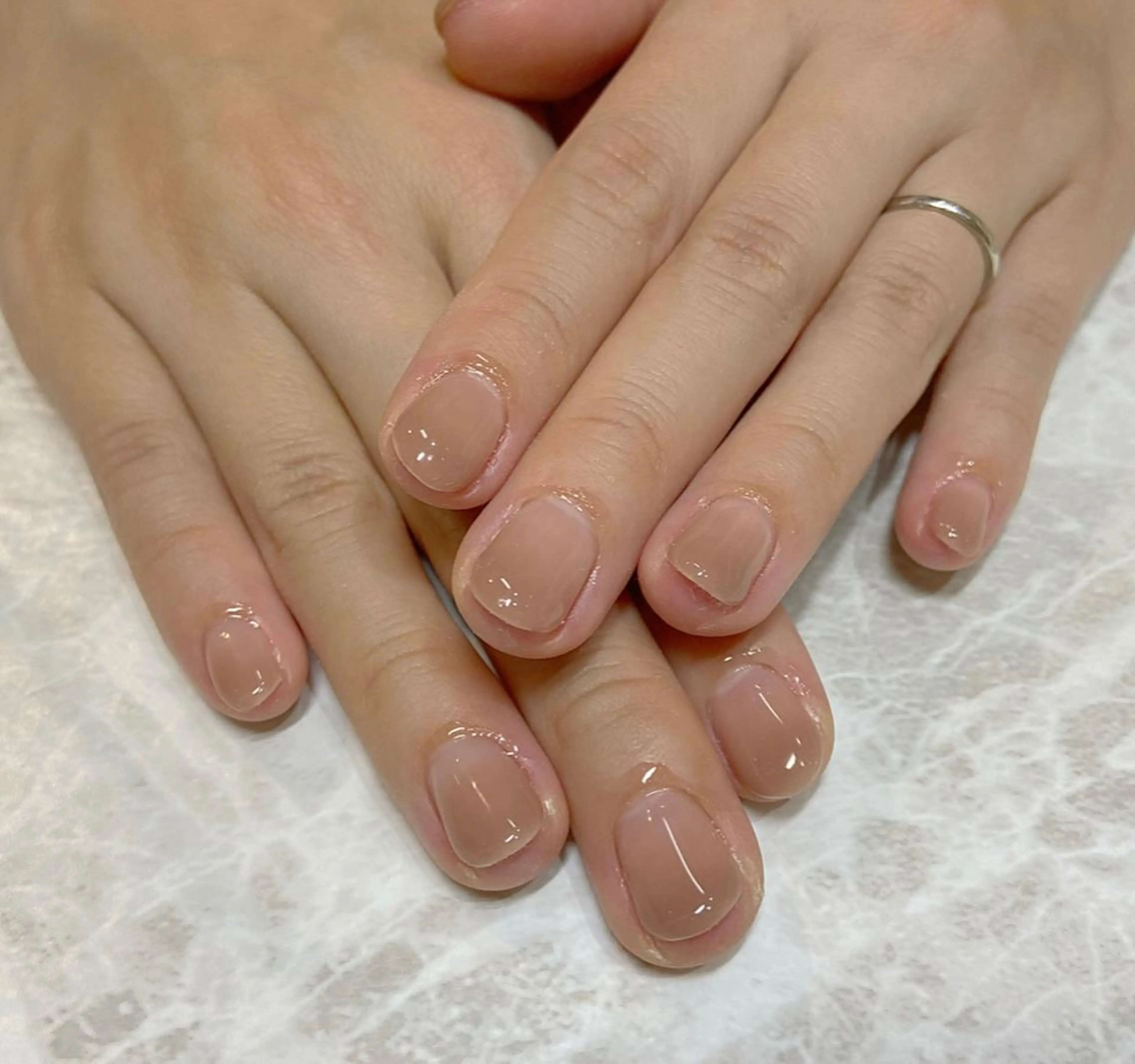 ネイル グラデーション ラメ(グリッター) ラメグラデーション ワンカラーネイル ハンドネイル 🧸熊谷 かほ🧸のネイルデザイン