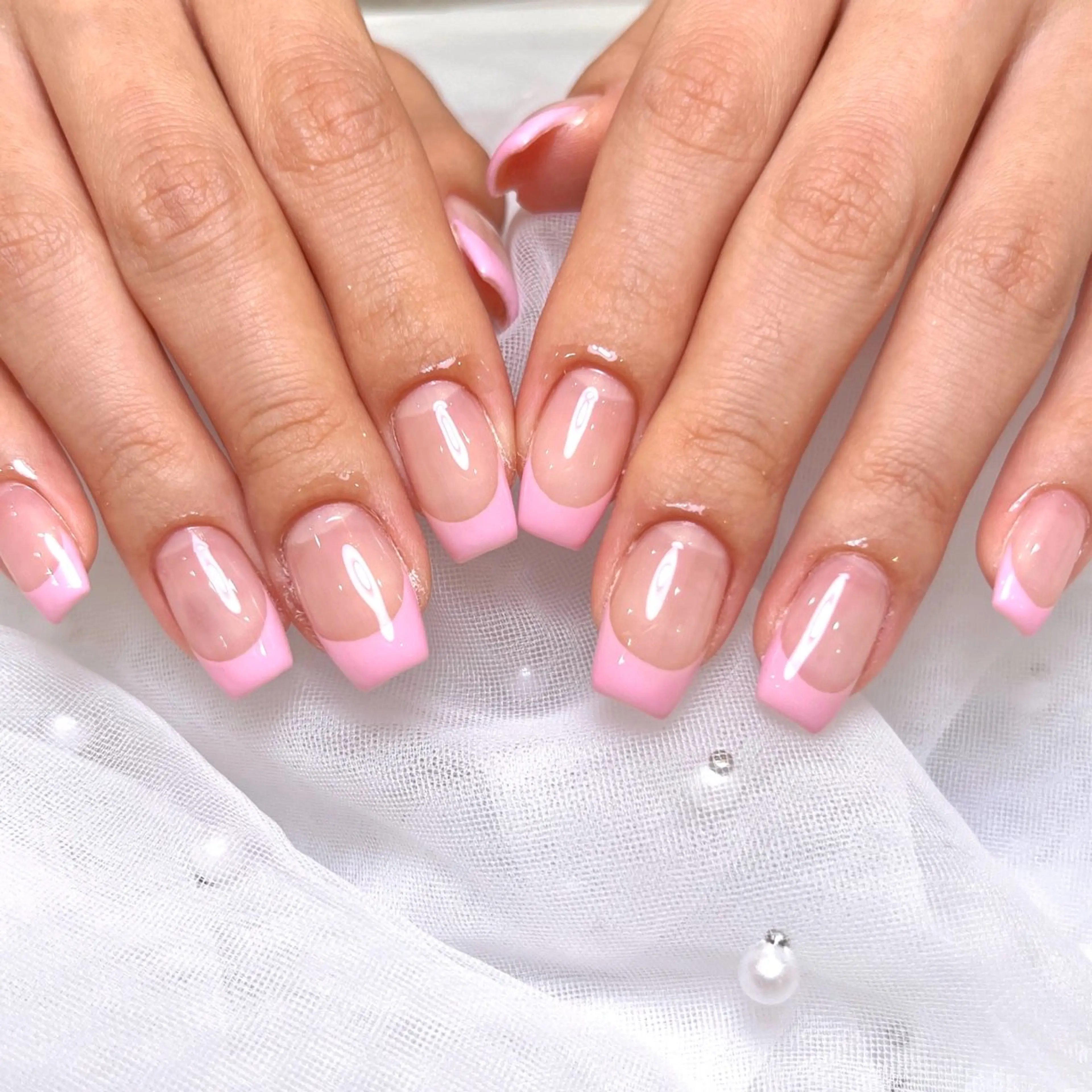 ネイル フレンチネイル エルバイノリコ加藤 パラジェル取り扱い店のネイルデザイン