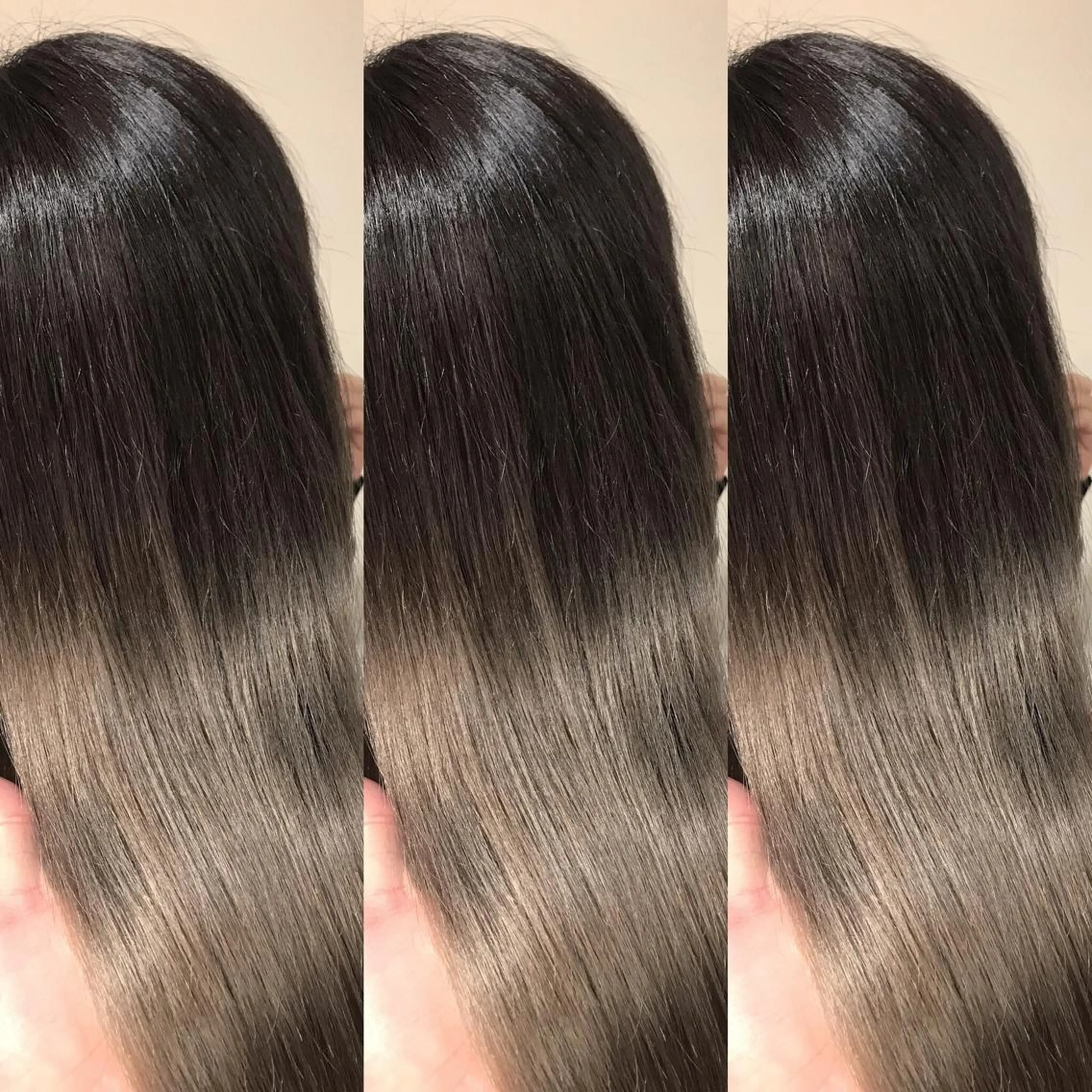 ミディアム カラー アッシュ アッシュグレー アッシュグレージュ バレイヤージュ ベージュカラー 髪質改善カラー韓国風 レイヤーtudaのヘアスタイル