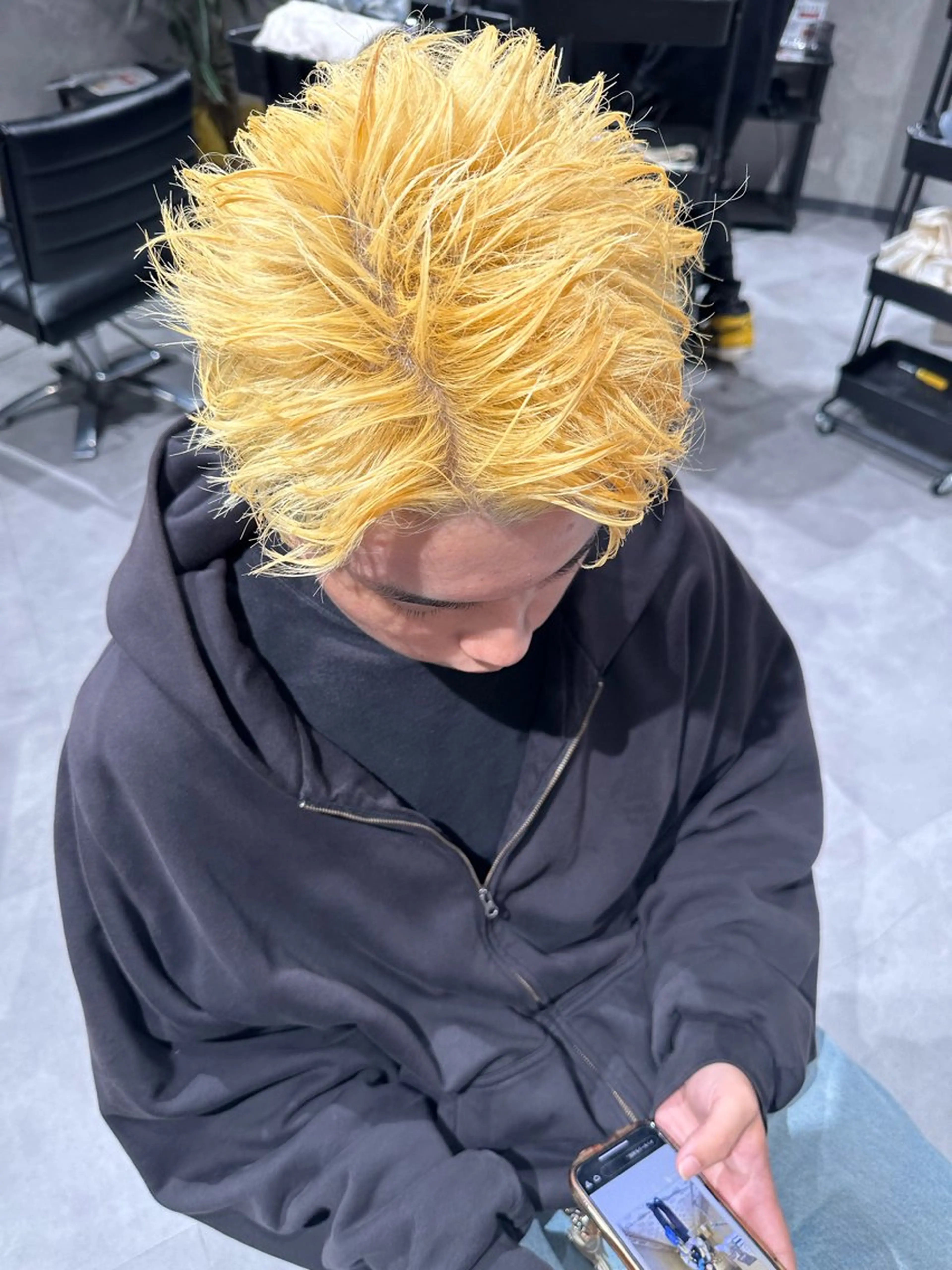 ショート カラー ヘアアレンジ メンズ メンズヘア静岡 ✂︎Ryuheiのヘアスタイル