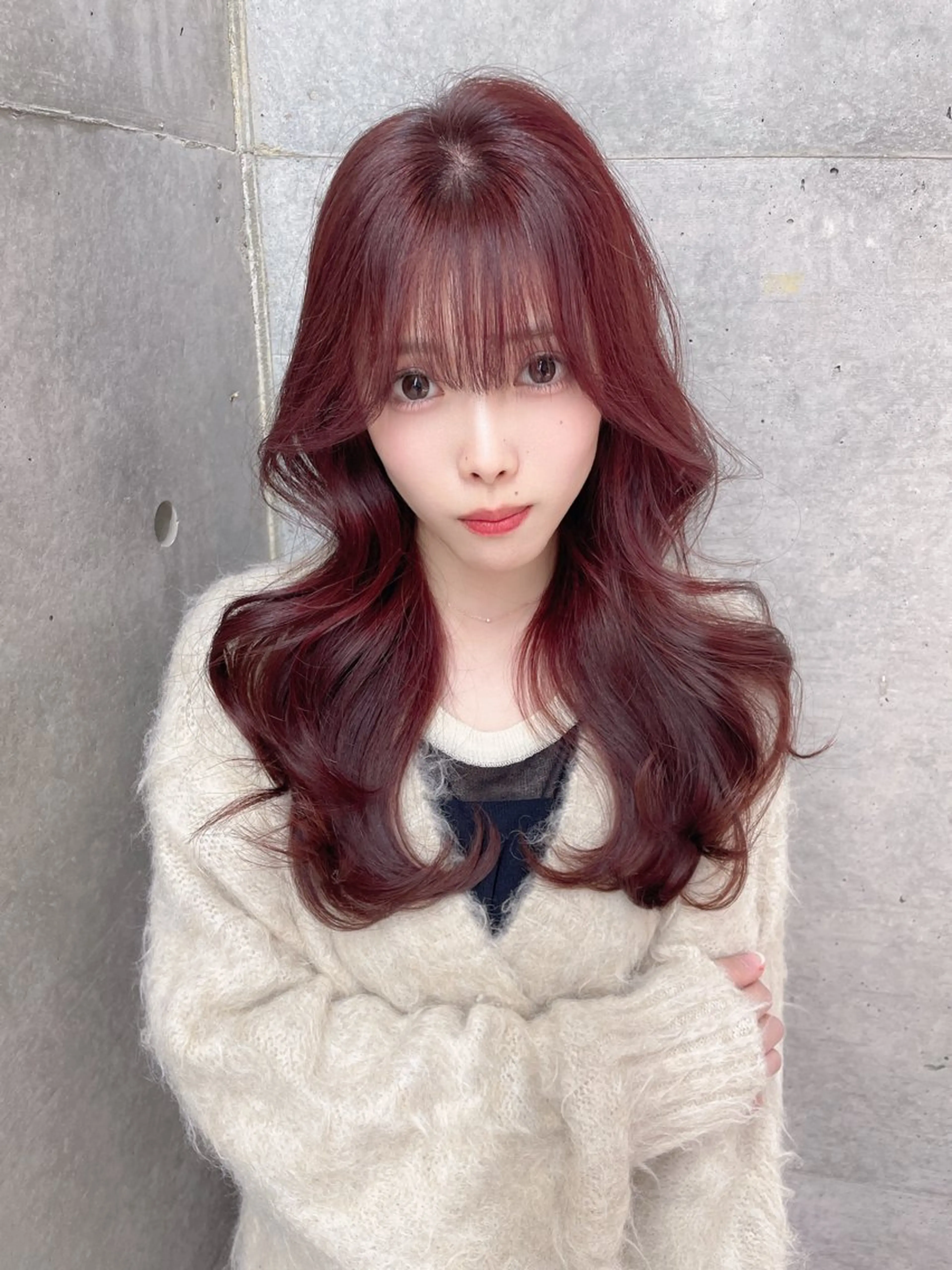 ロング カラー カット トリートメント shion 透明感カラーのヘアスタイル