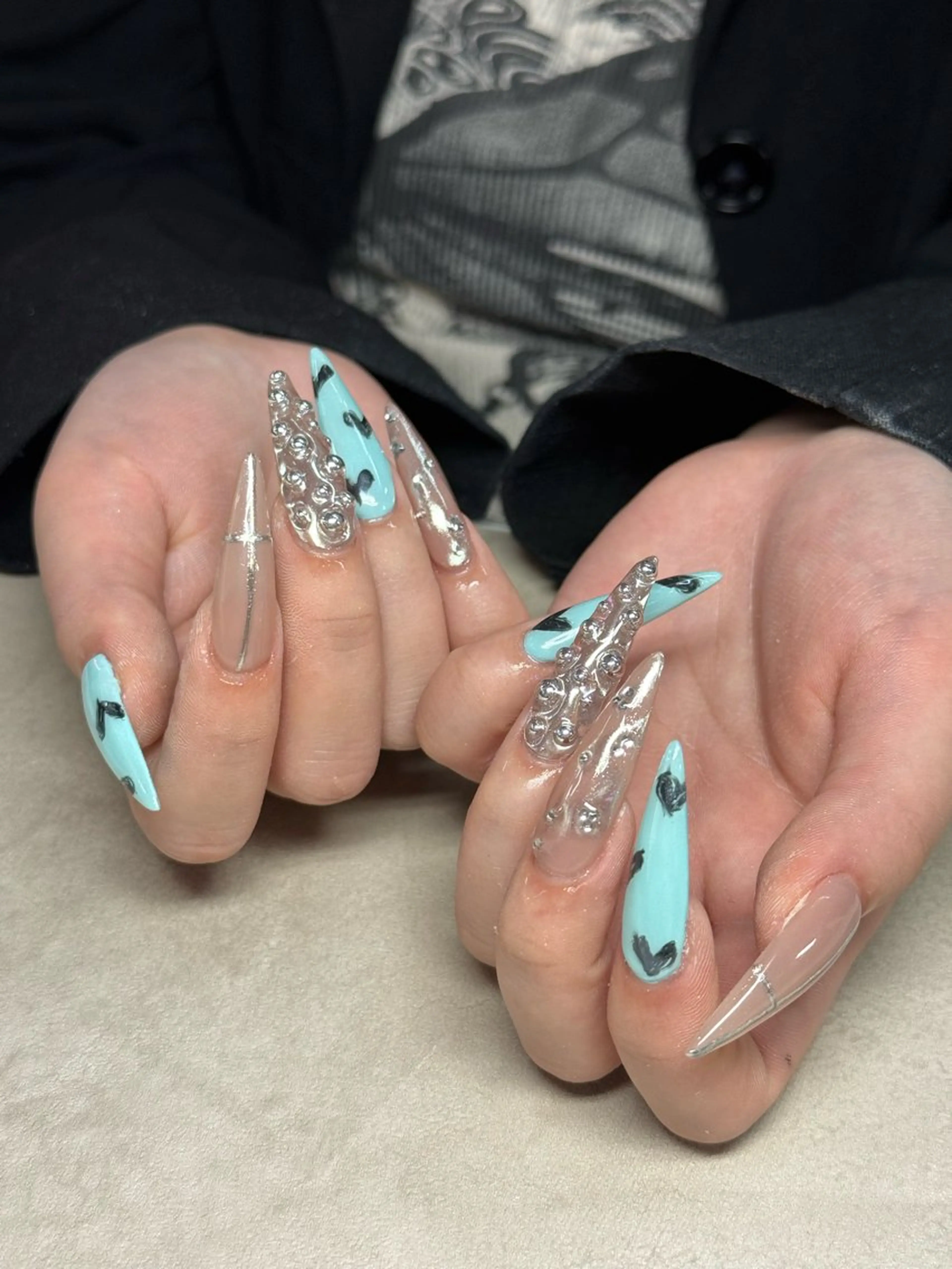 ネイル ロングネイル ハンドネイル WOLTOKYO渋谷 yunaのネイルデザイン