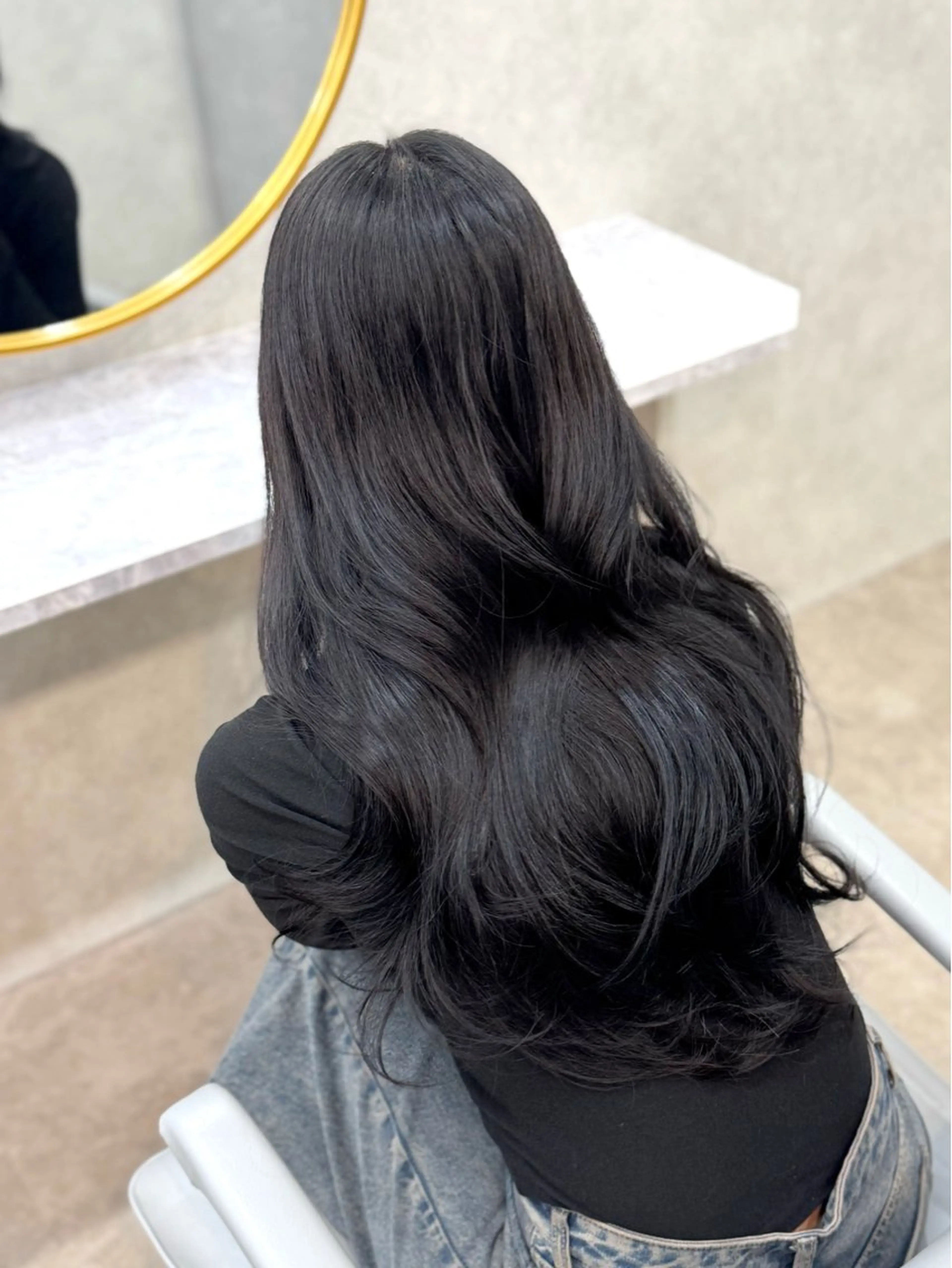 ロング カット ヘアカラー トリートメント ✨レイヤーカット✨ 顔まわり✂️鎌倉楓麻のヘアスタイル