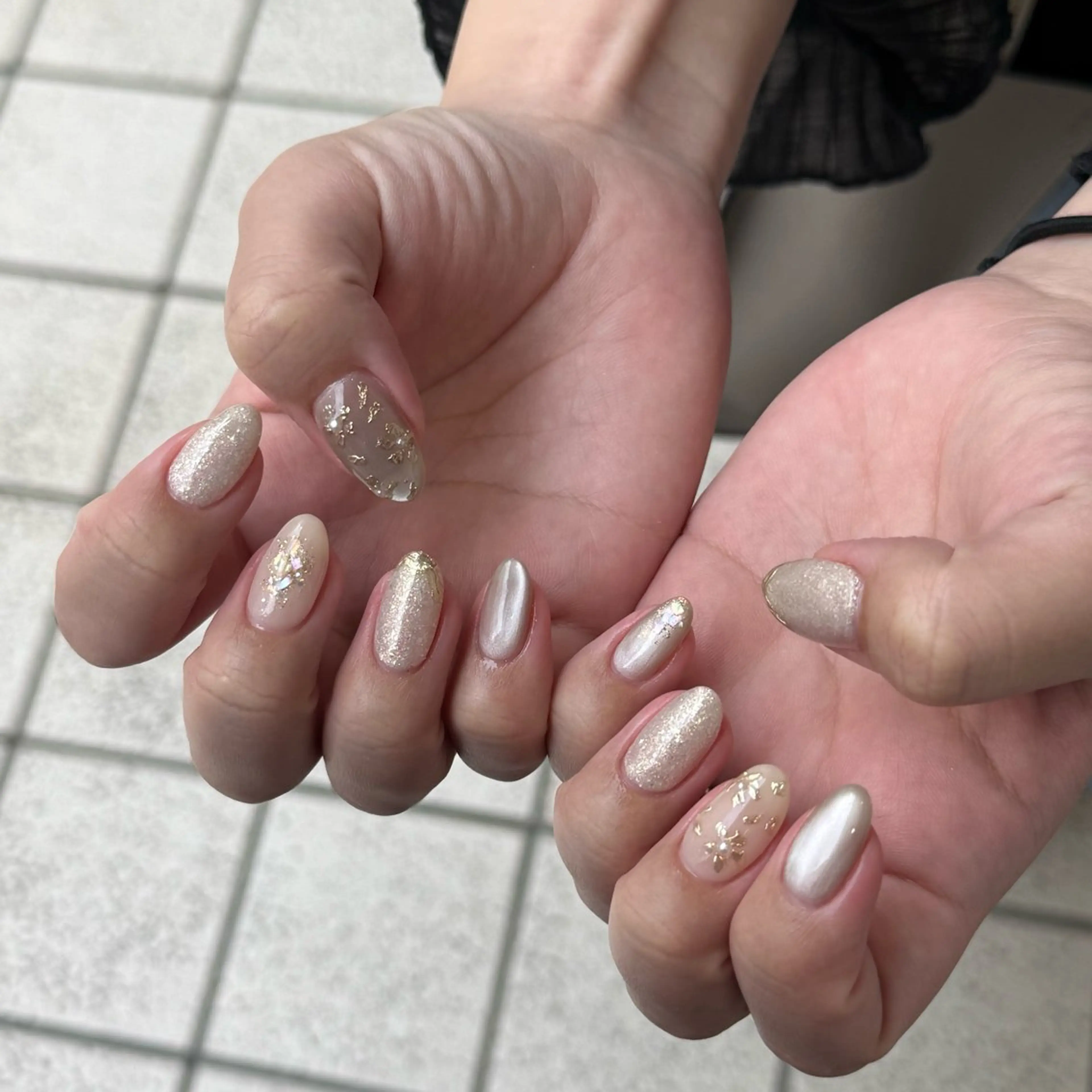 ネイル ブライダルネイル ハンドネイル Bianca川越西口 NAKANOのネイルデザイン