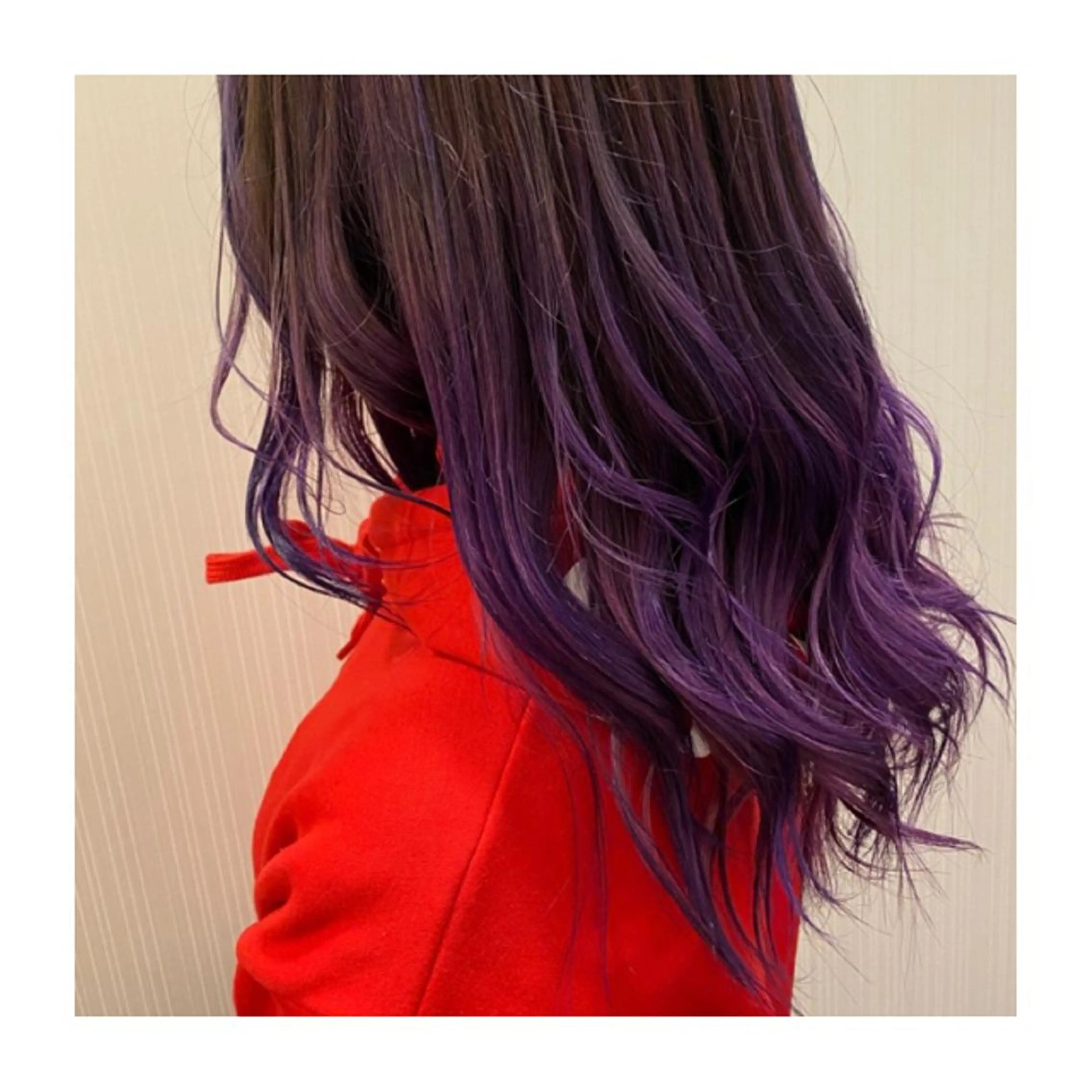 ミディアム パープルカラー ヘアカラー 小森谷 亮太のヘアスタイル