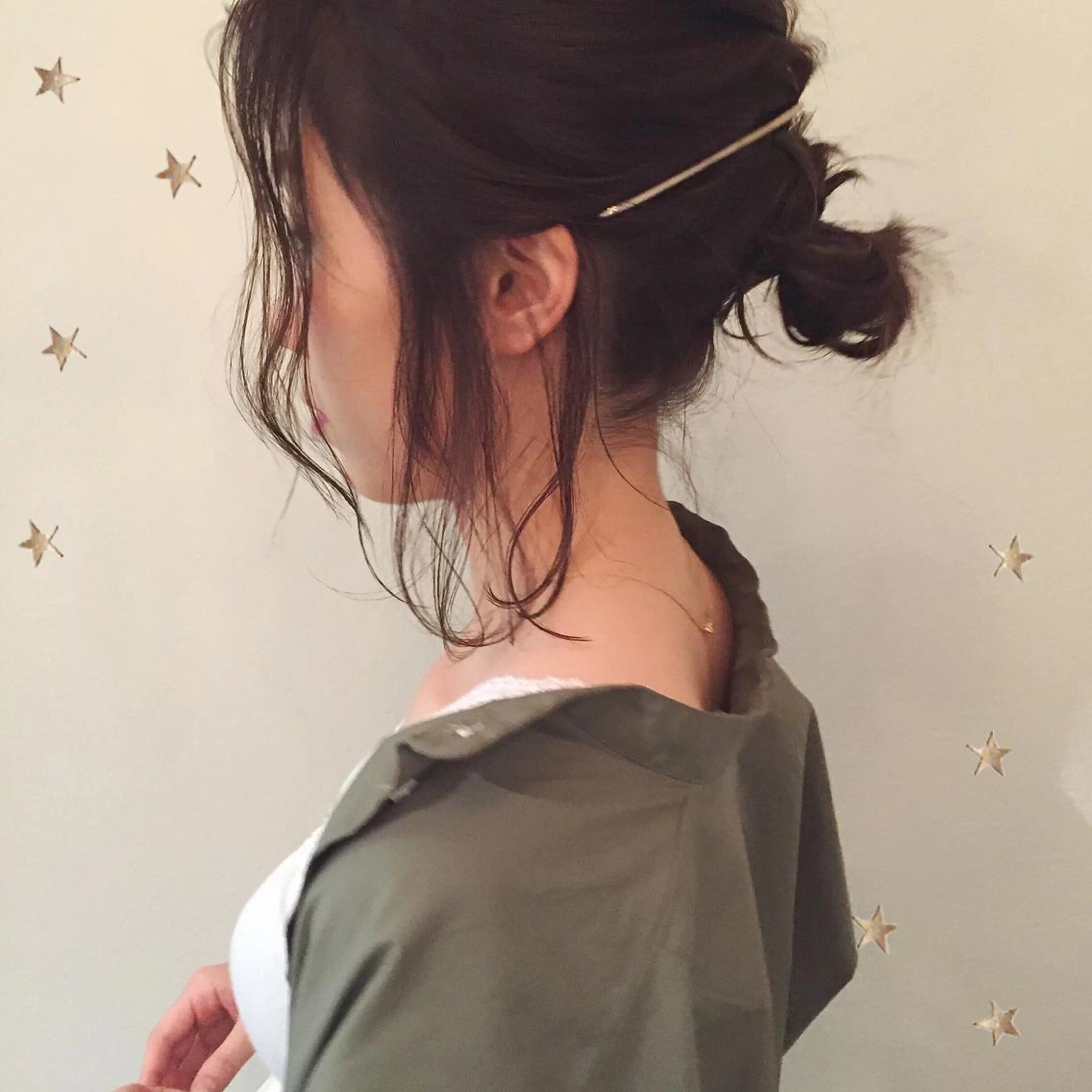 ミディアム ヘアアレンジ 市川 千夏のヘアスタイル