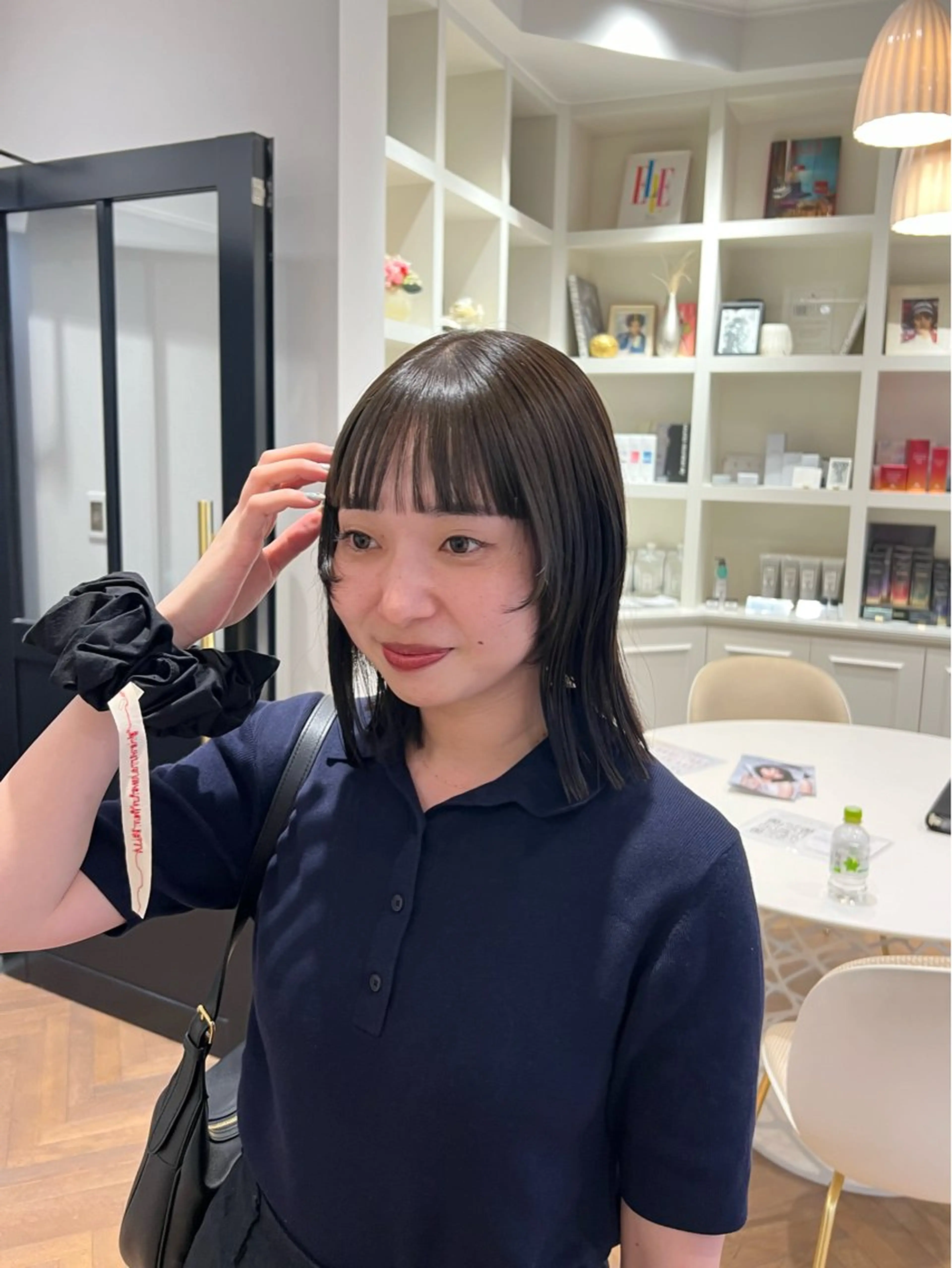 ミディアム カラー オリーブグレー カット ヘアカラー トリートメント 似合わせ/レイヤー 💟SAEのヘアスタイル