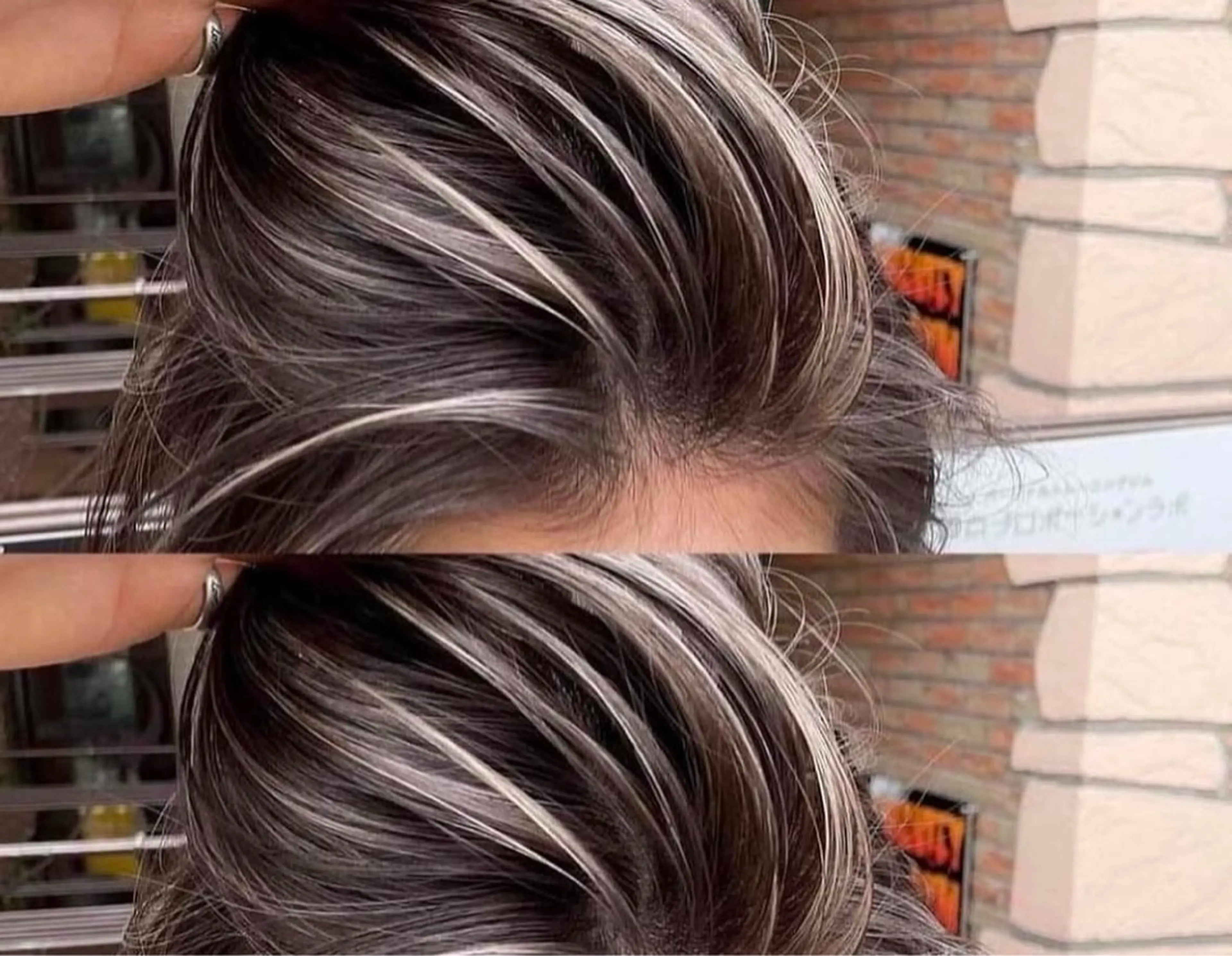 ロング カラー グレージュ ハイライトカラー ハイライト カット ヘアカラー トリートメント 表参道/ハイライト バレイヤージュのヘアスタイル