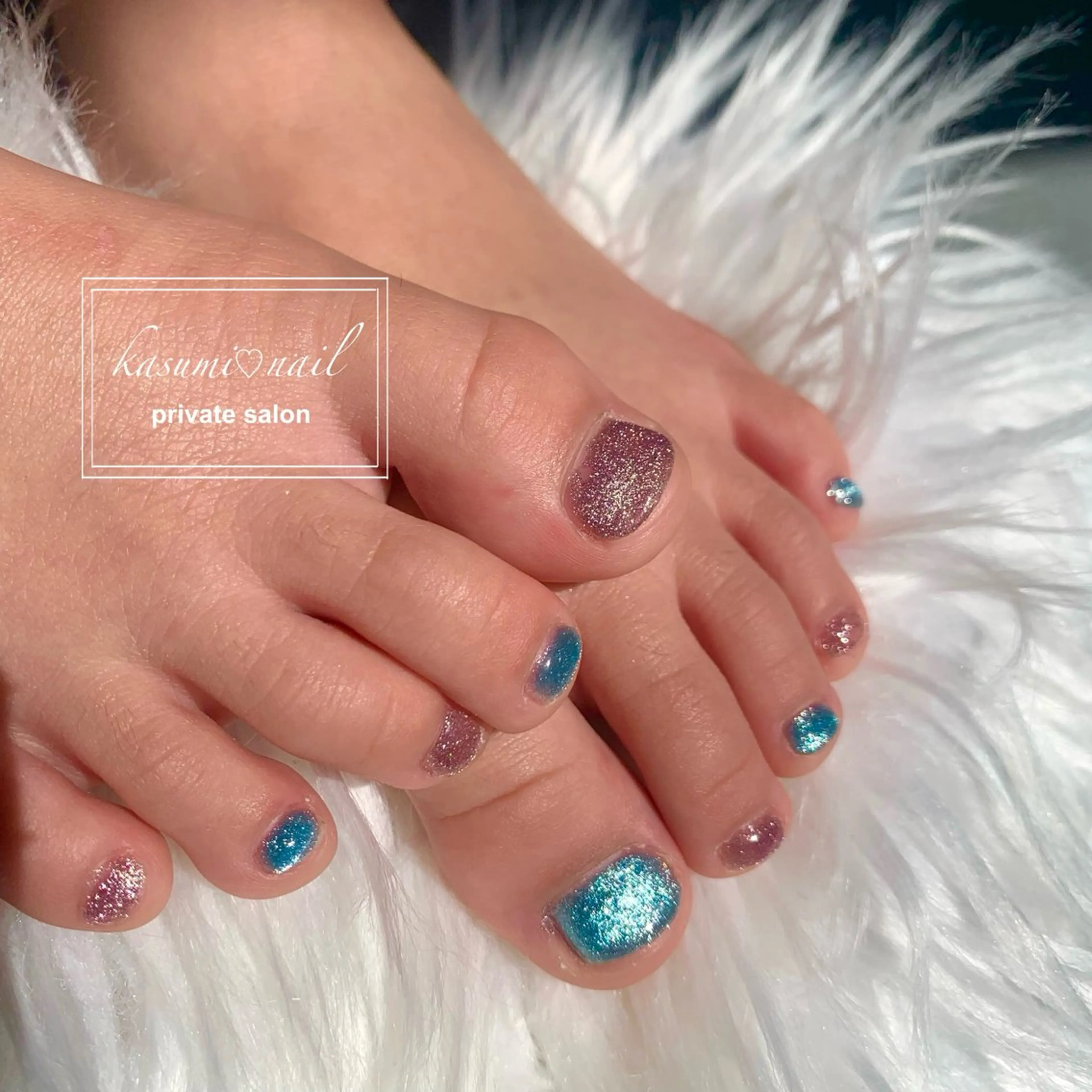 キッズ ネイル 大理石ネイル(マーブル) ニュアンスネイル KASUMI♡ Nailのネイルデザイン