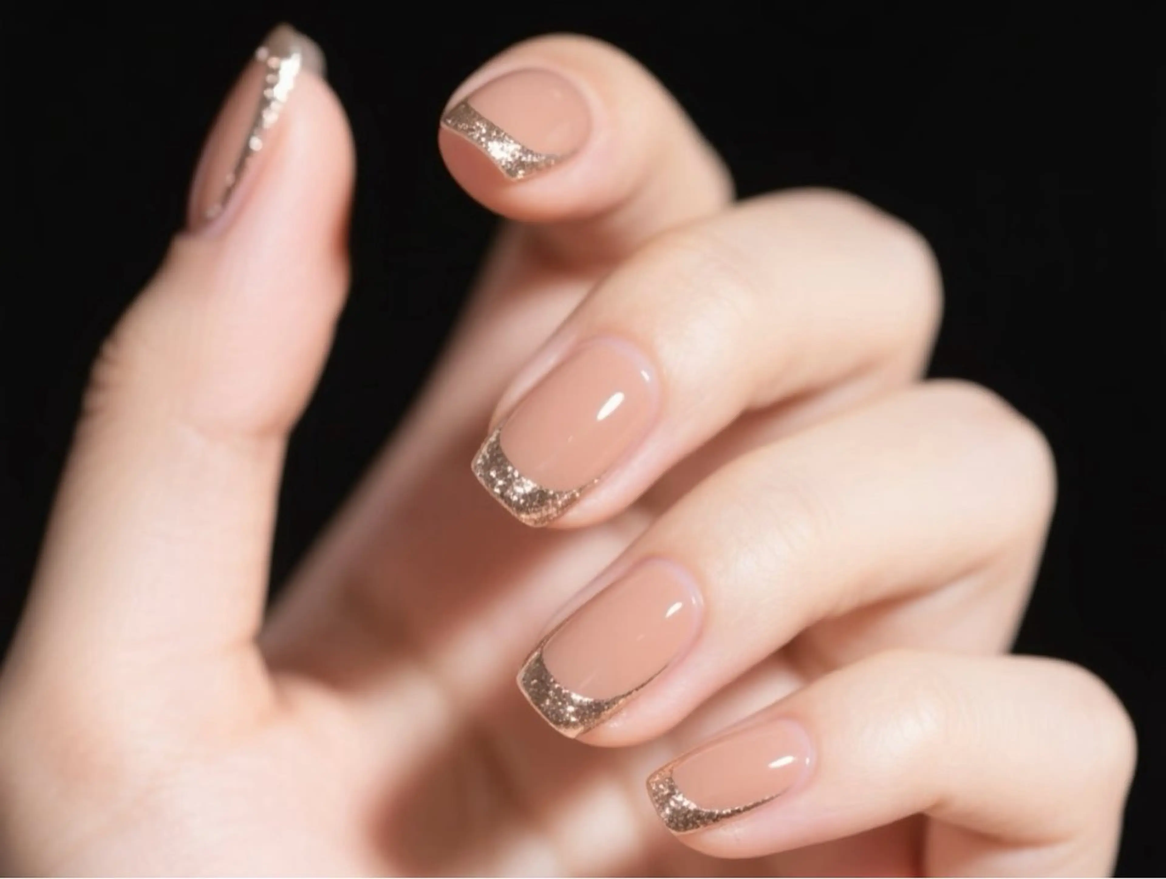 【ハンド】ガラスフレンチネイル　¥9890の写真