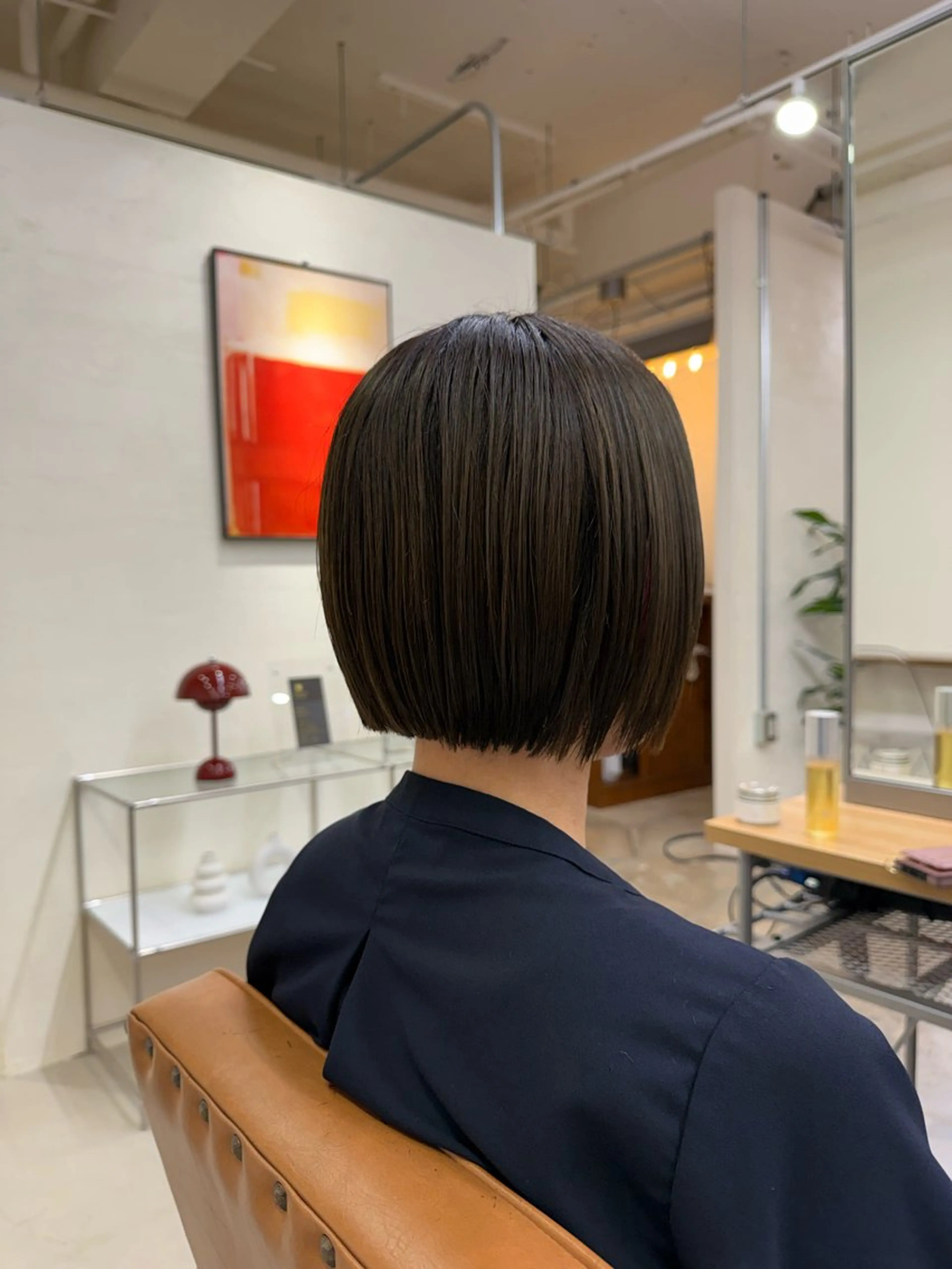 ミディアム 切りっぱなしボブ ボブ カット 須藤　優真 切りっぱなしボブのヘアスタイル