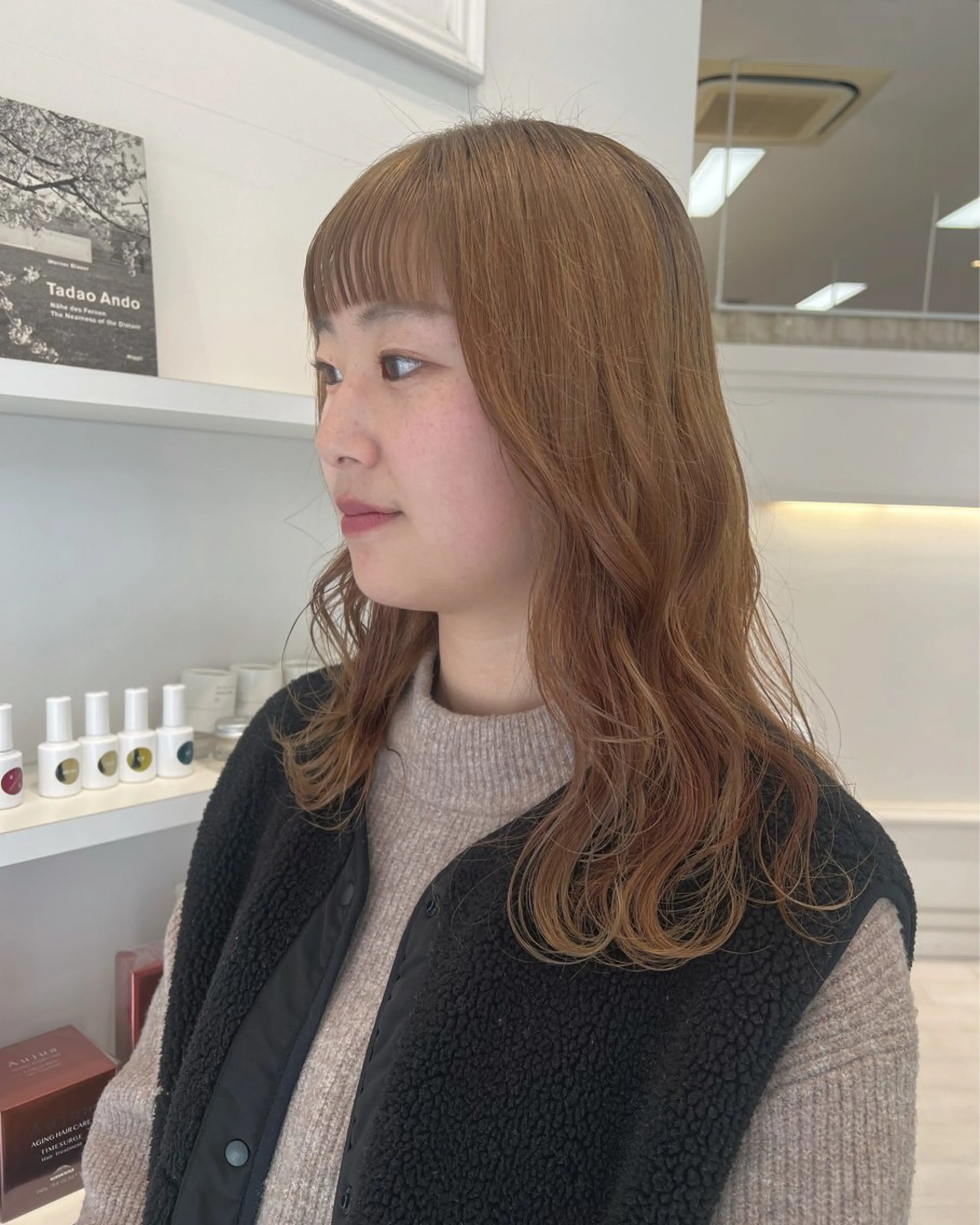 ミディアム カラー ベージュカラー ブリーチ ハイトーンカラー ヘアカラー ParveMix /  相馬 さくらのヘアスタイル