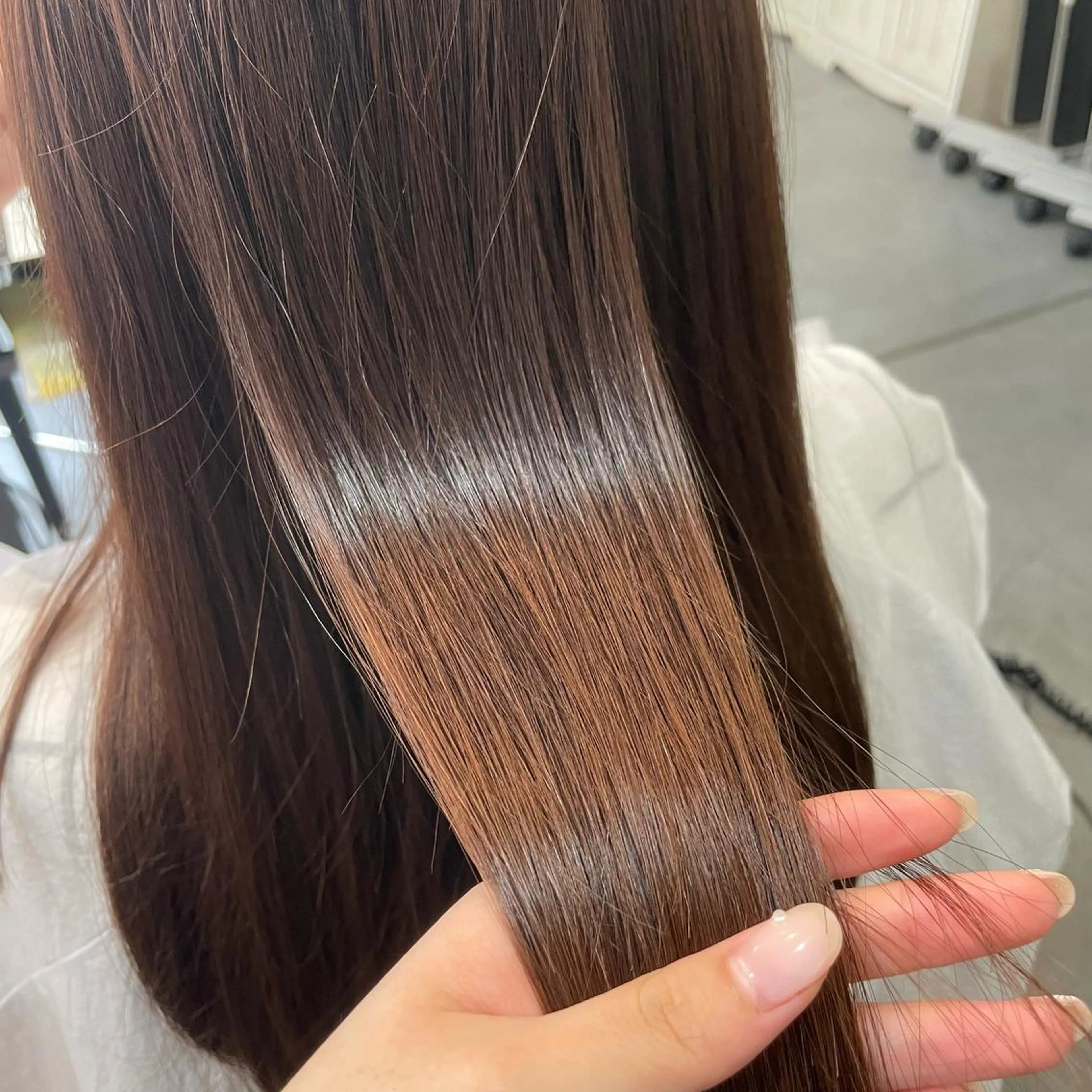 ミディアム カット ヘアカラー トリートメント 艶髪/巻ける縮毛矯正 /髪質改善naoのヘアスタイル