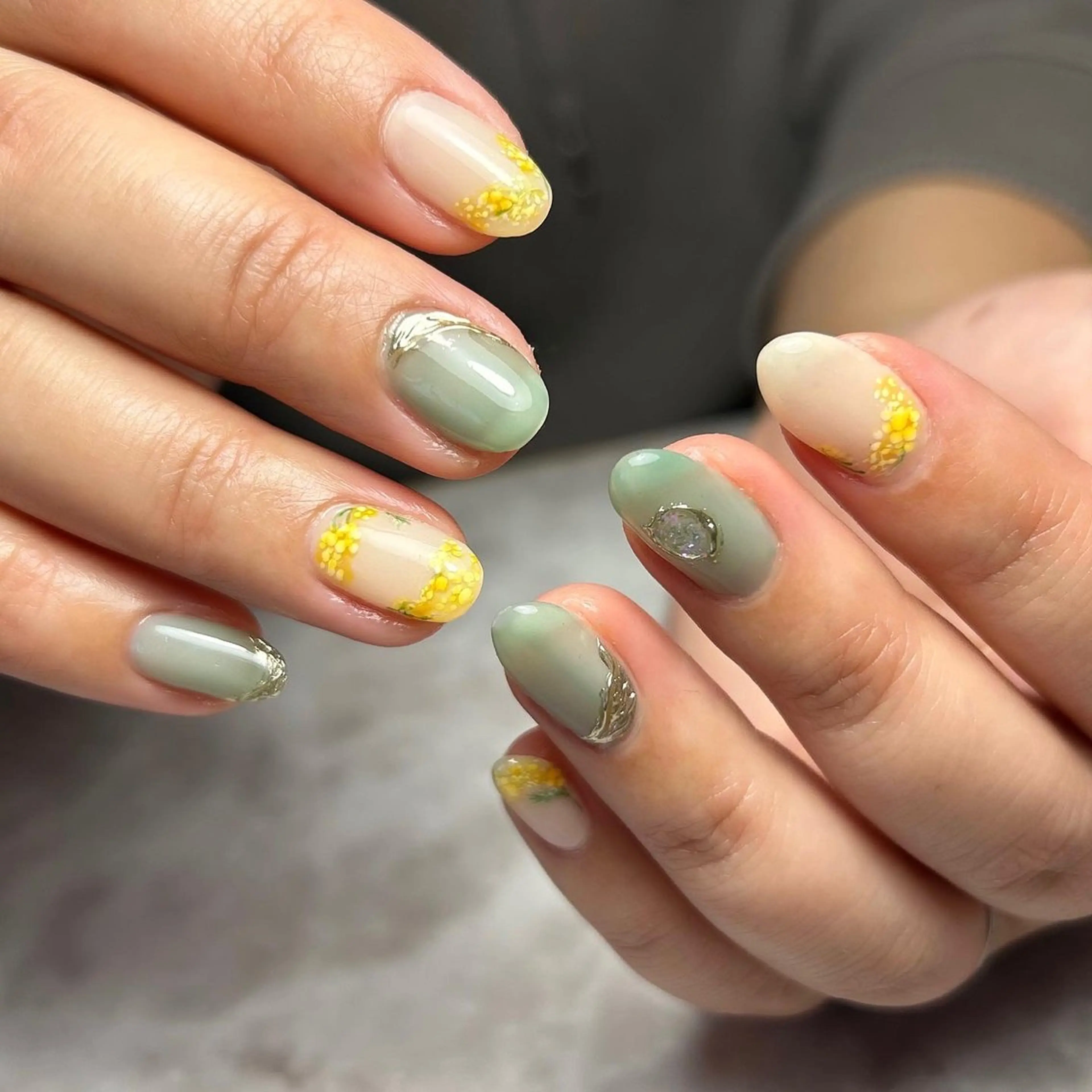 ネイル 持ち込み 春ネイル nail salon amyのネイルデザイン
