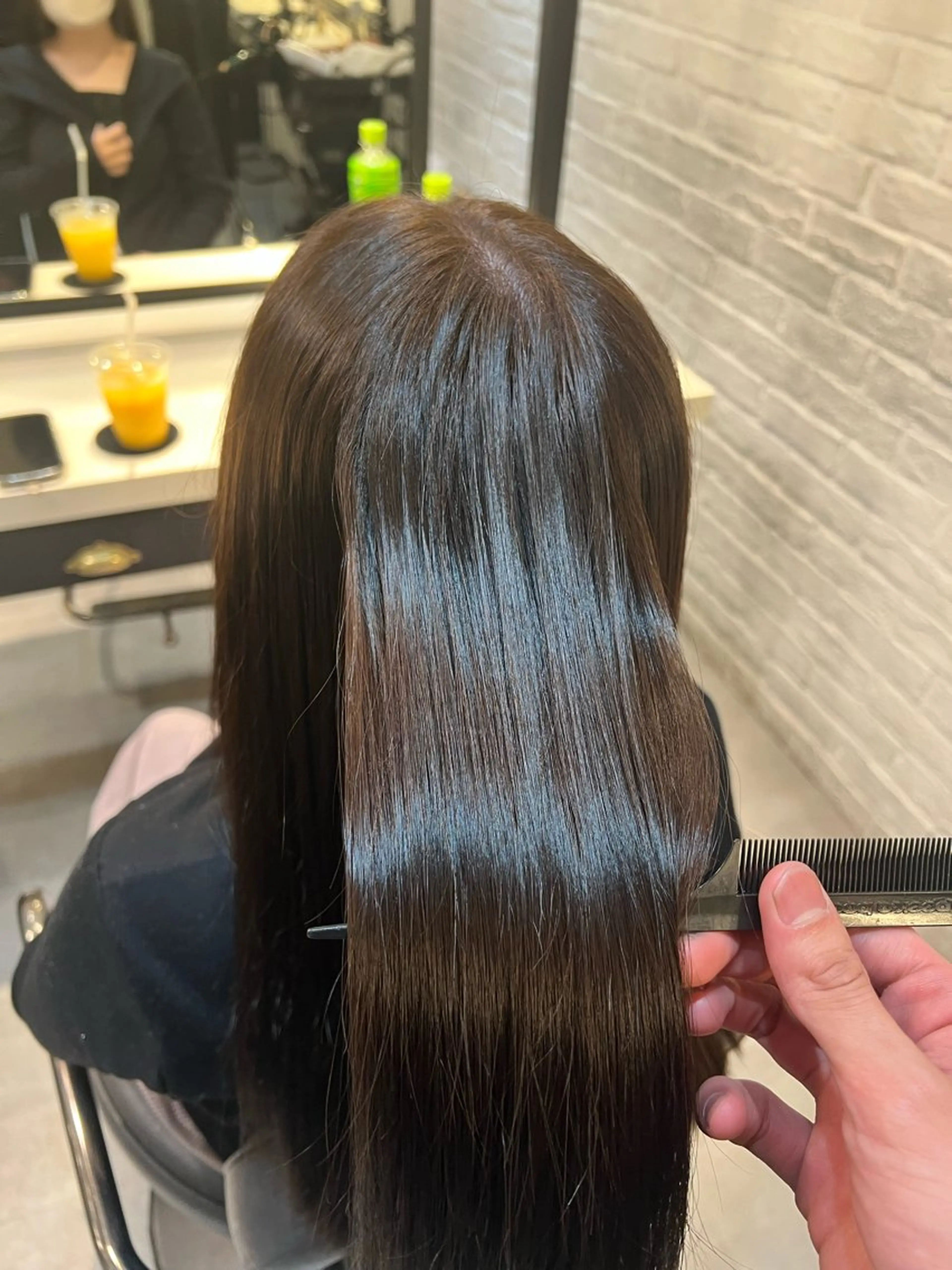 ロング トリートメント 酸性ストレート ヘアカラー トリートメント kenshin/艶髪 /似合わせカットのヘアスタイル