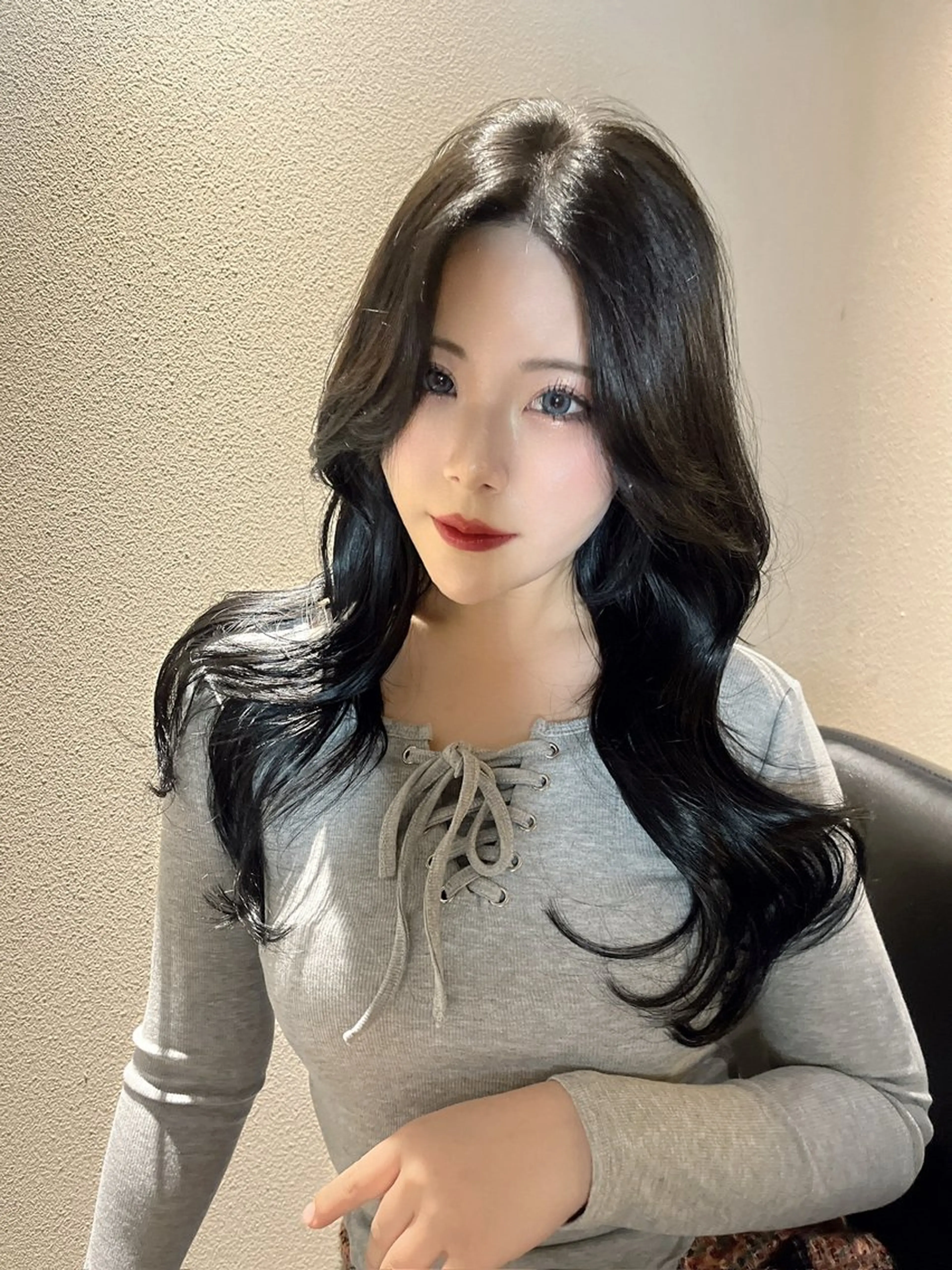 ロング カラー カット ヘアカラー トリートメント レイヤー/髪質改善 /透け感カラー/艶髪のヘアスタイル