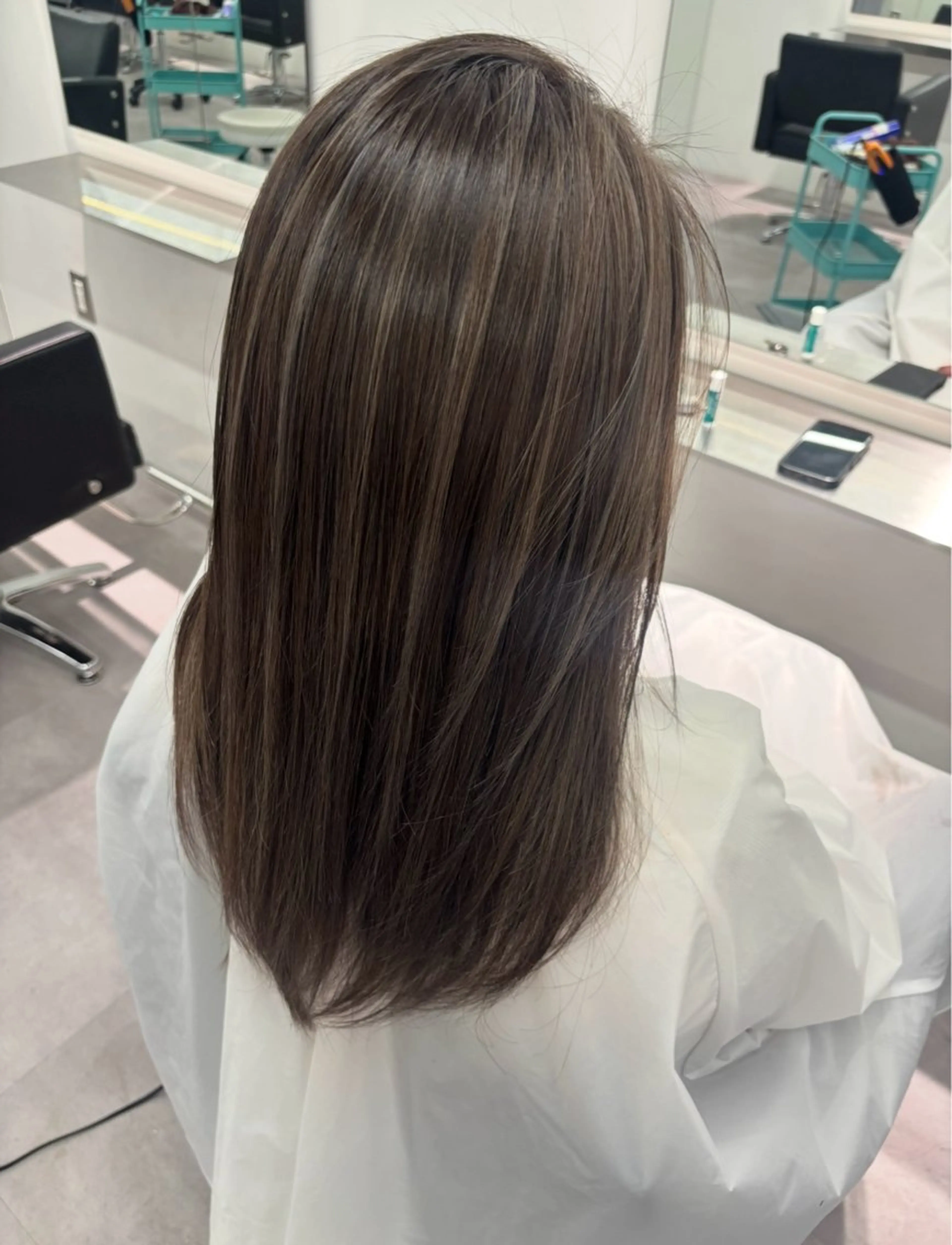 セミロング カラー ハイライトカラー ハイライト ヘアカラー 松井那津子 /ハイライトブリーチのヘアスタイル