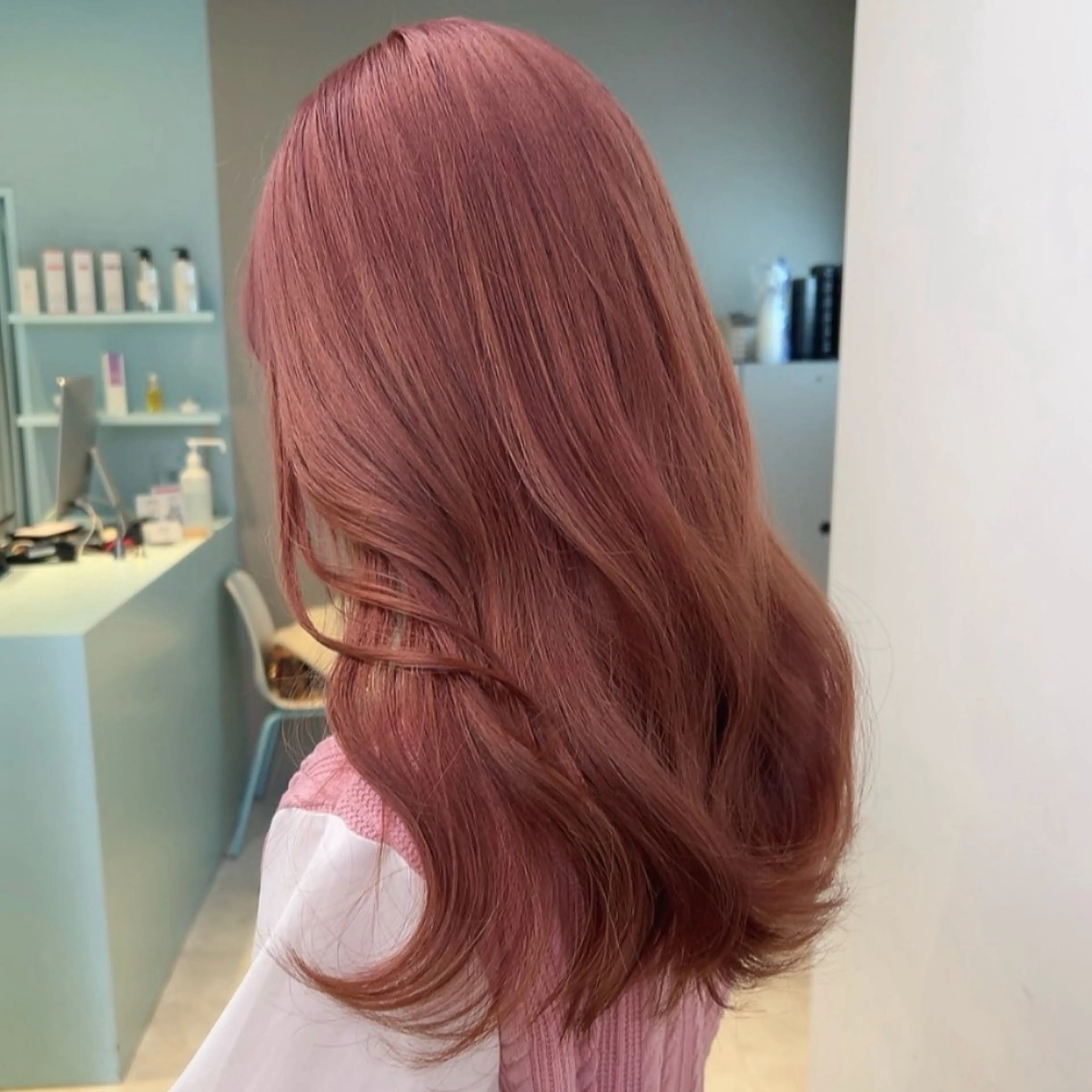 セミロング ヘアカラー トリートメント 🎀愛されピンク ラベンダー💜ゆいのヘアスタイル