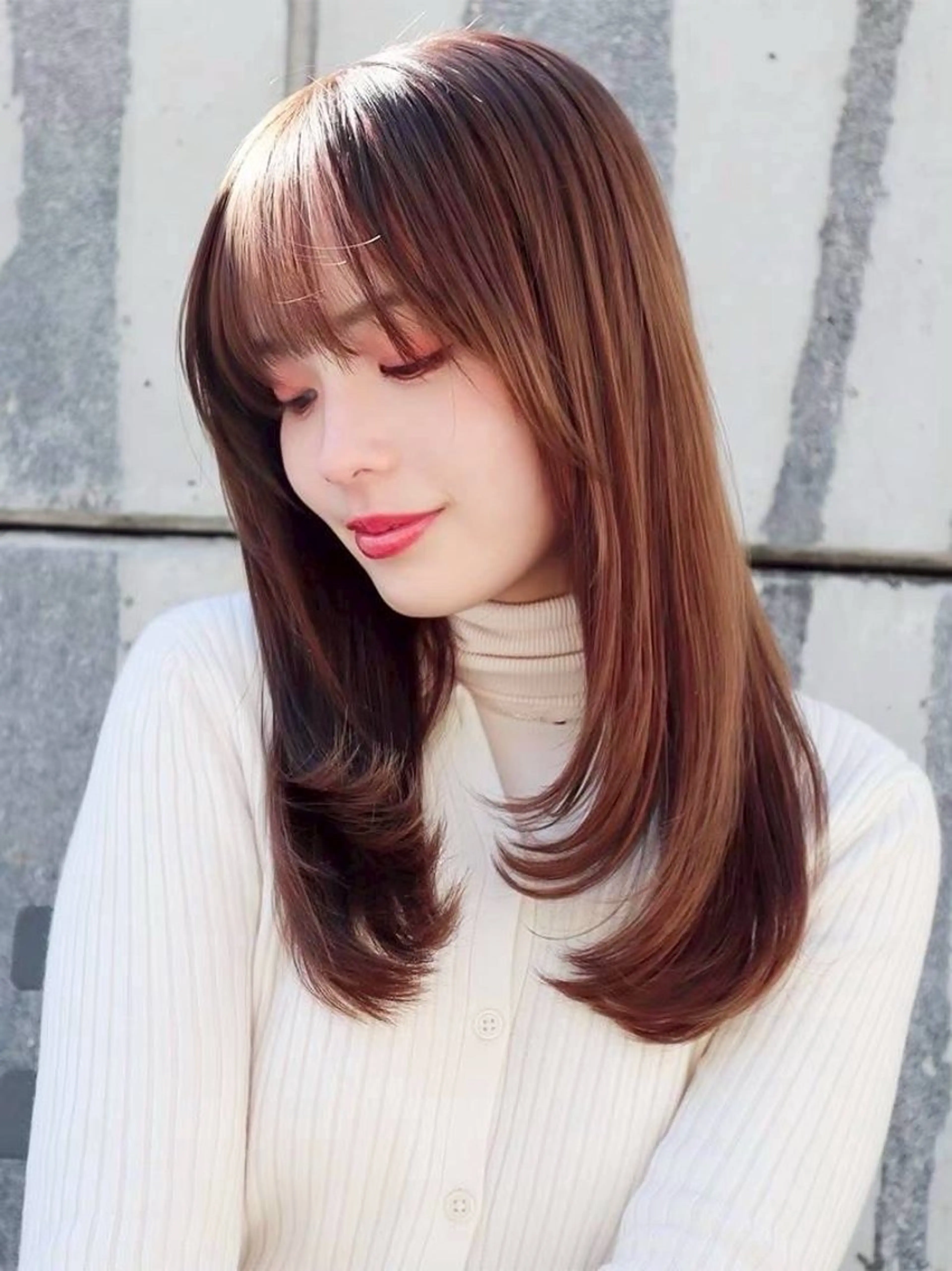 セミロング 髪質改善×透明感× 小顔/店長 河井雄貴のヘアスタイル