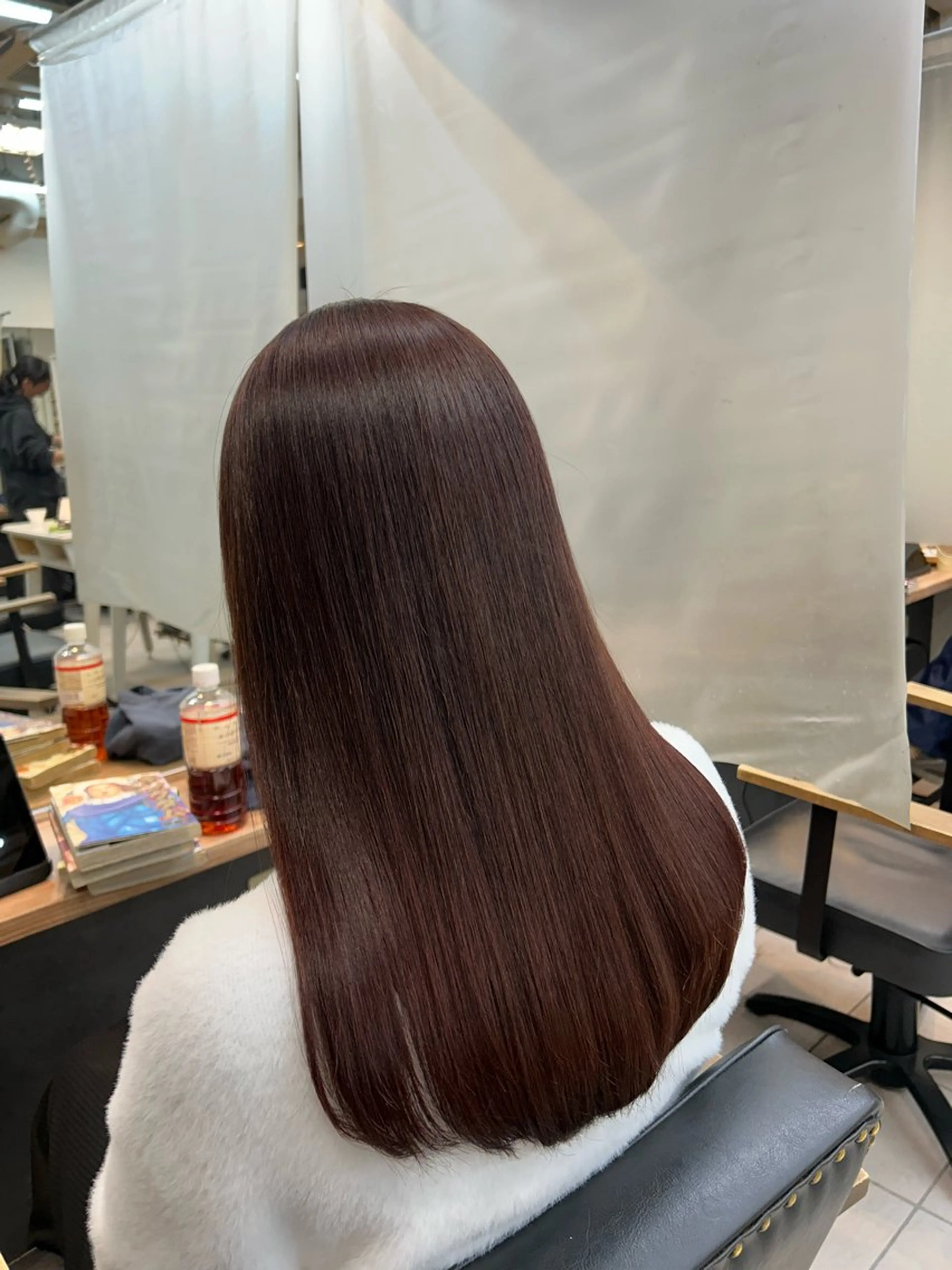 ロング カット 縮毛矯正 トリートメント 髪質改善ストレート/ ブリーチ／渋谷　福田のヘアスタイル