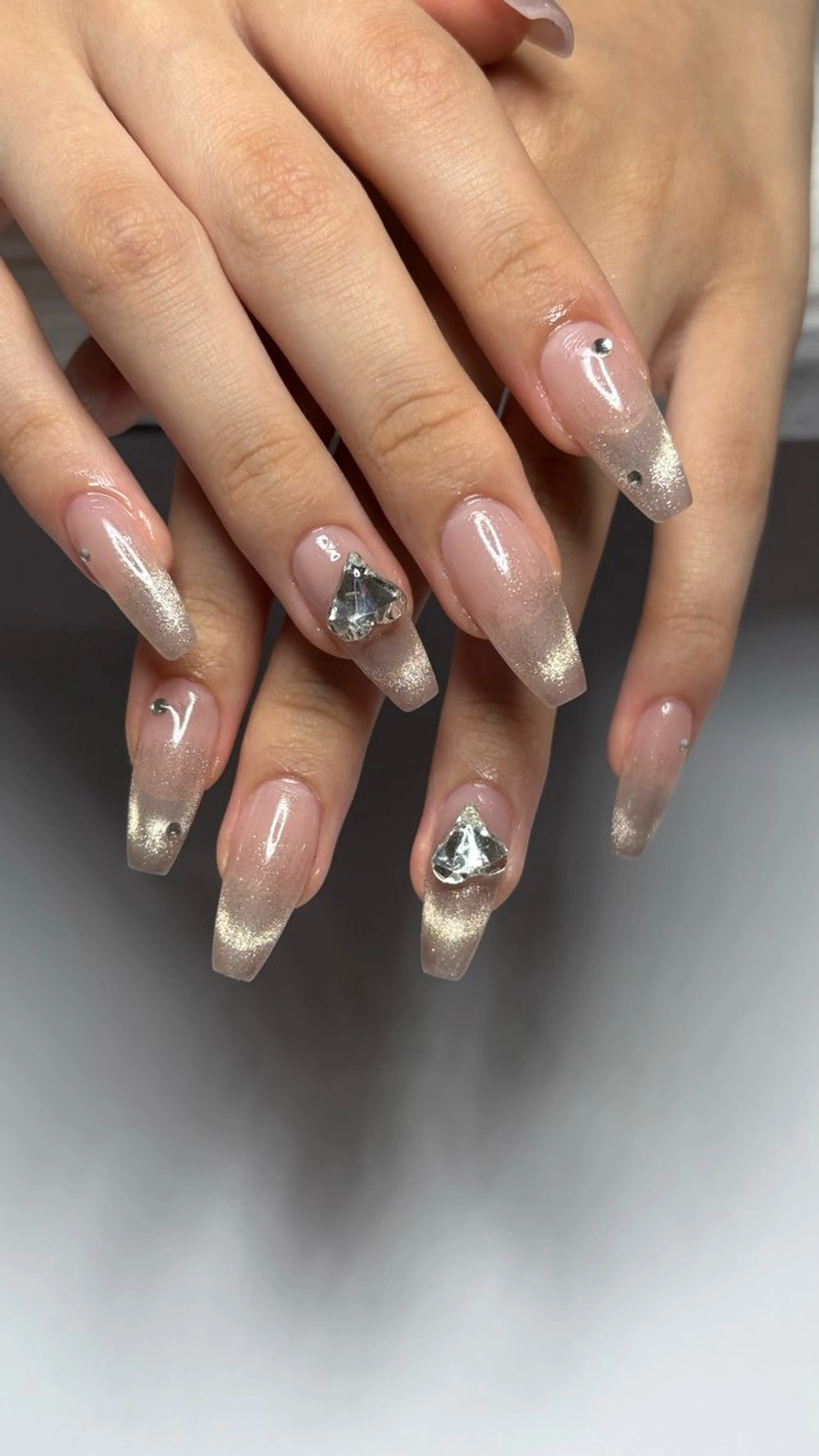 ネイル フレンチネイル マグネットネイル マグネットフレンチ RimisNail あゆみのネイルデザイン