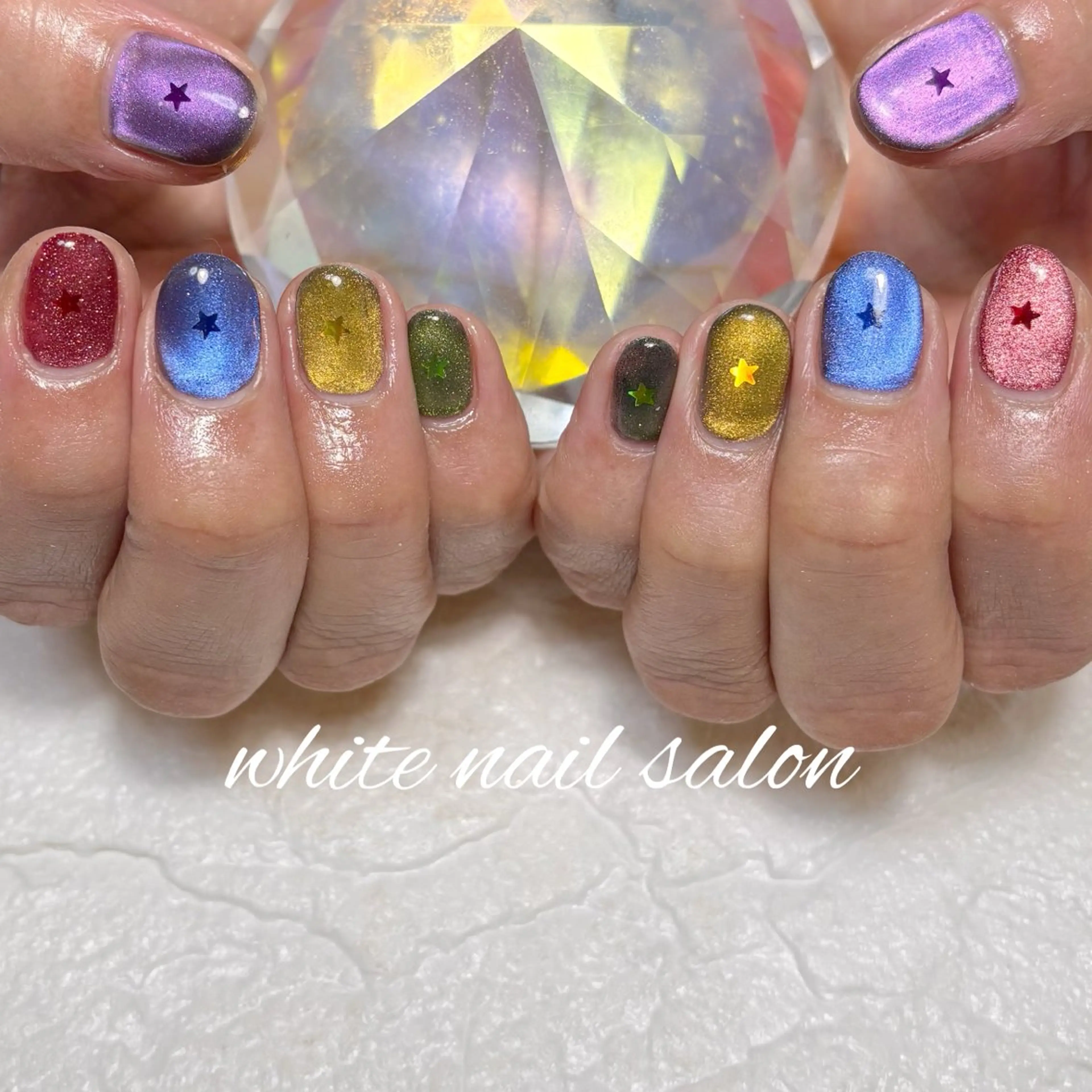ネイル フットネイル ラメ(グリッター) 持ち込み ハンドネイル white nail salonのネイルデザイン