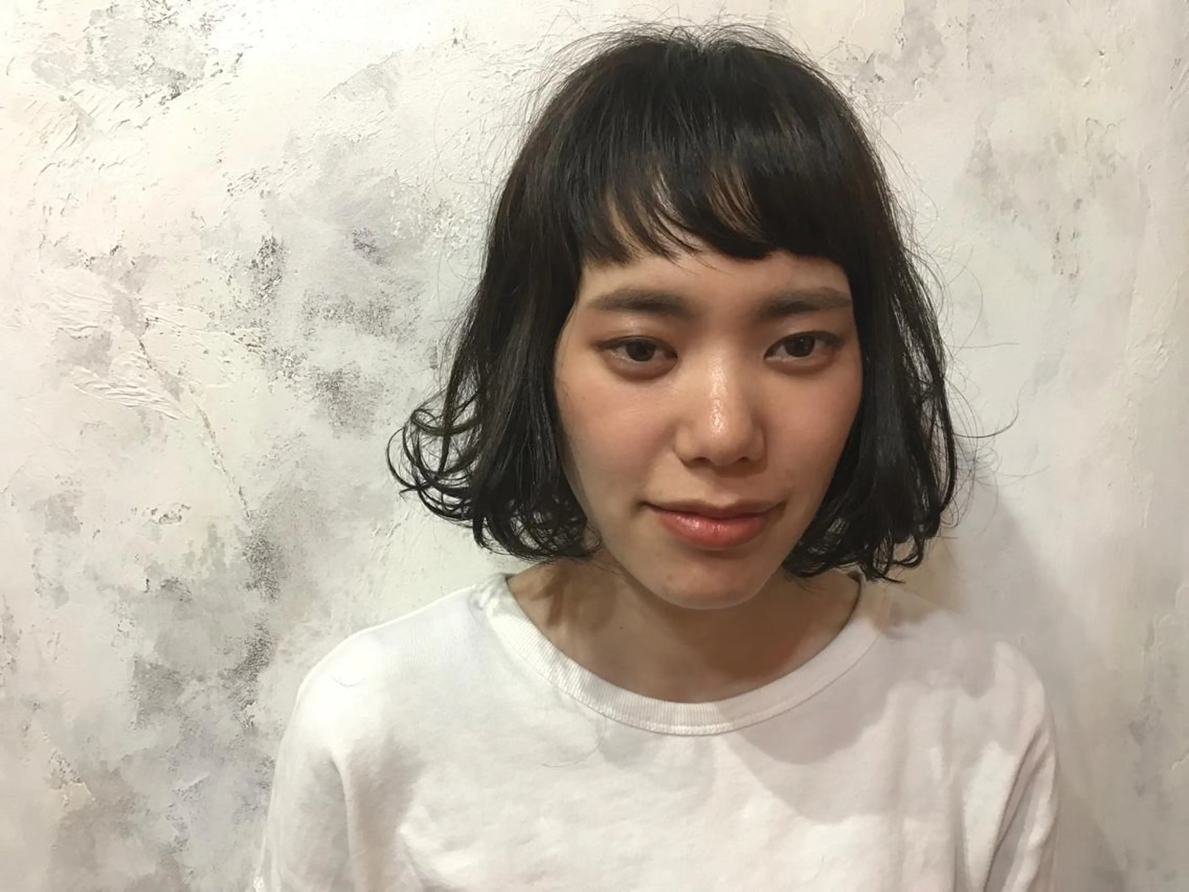 ミディアム カット 縮毛矯正 トリートメント tatsumi/ボブ ウルフ/レイヤーのヘアスタイル