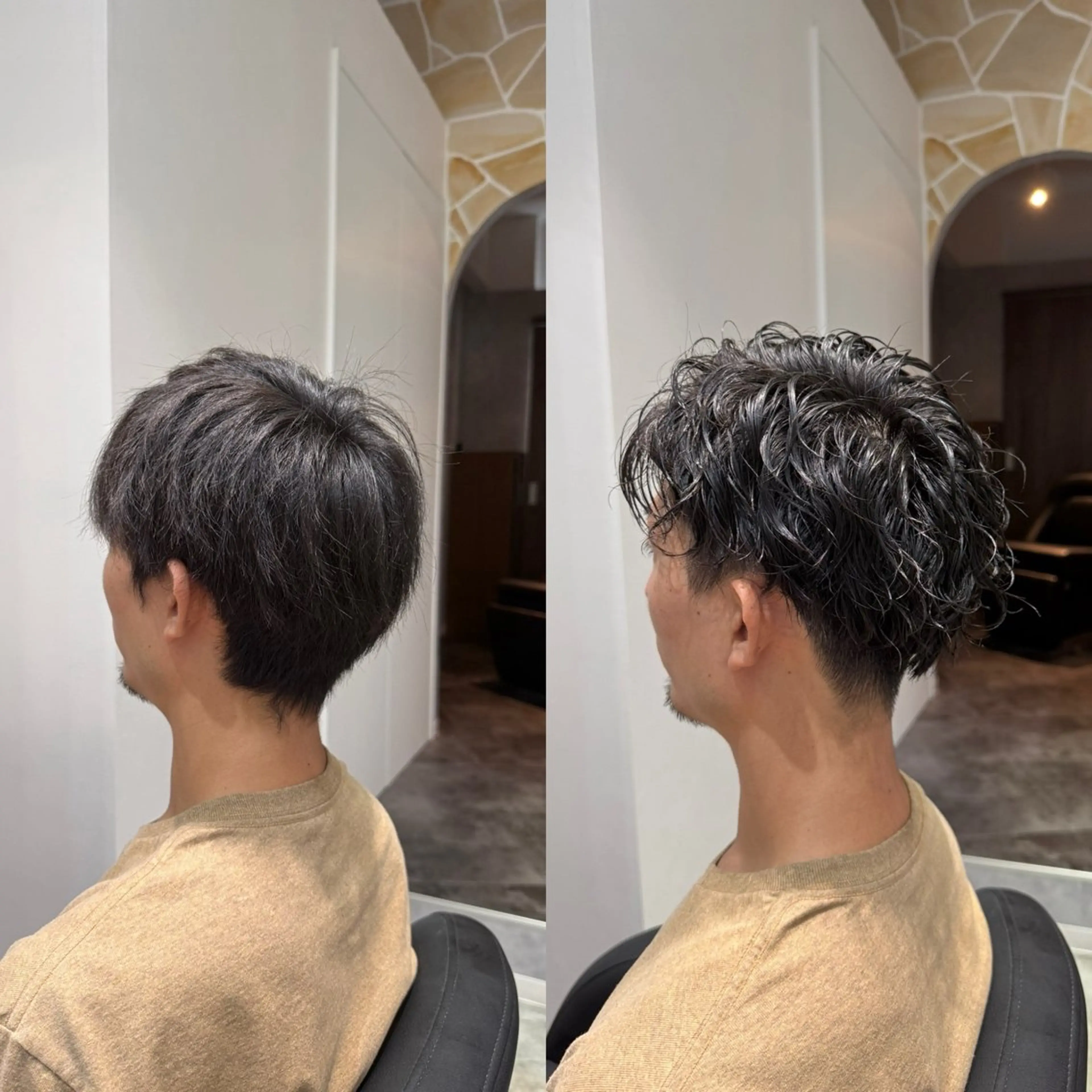 ショート パーマ メンズ メンズパーマ ツイストスパイラルパーマ スパイラルパーマ メンズパーマ/ショ ートカット/福井悟朗のヘアスタイル