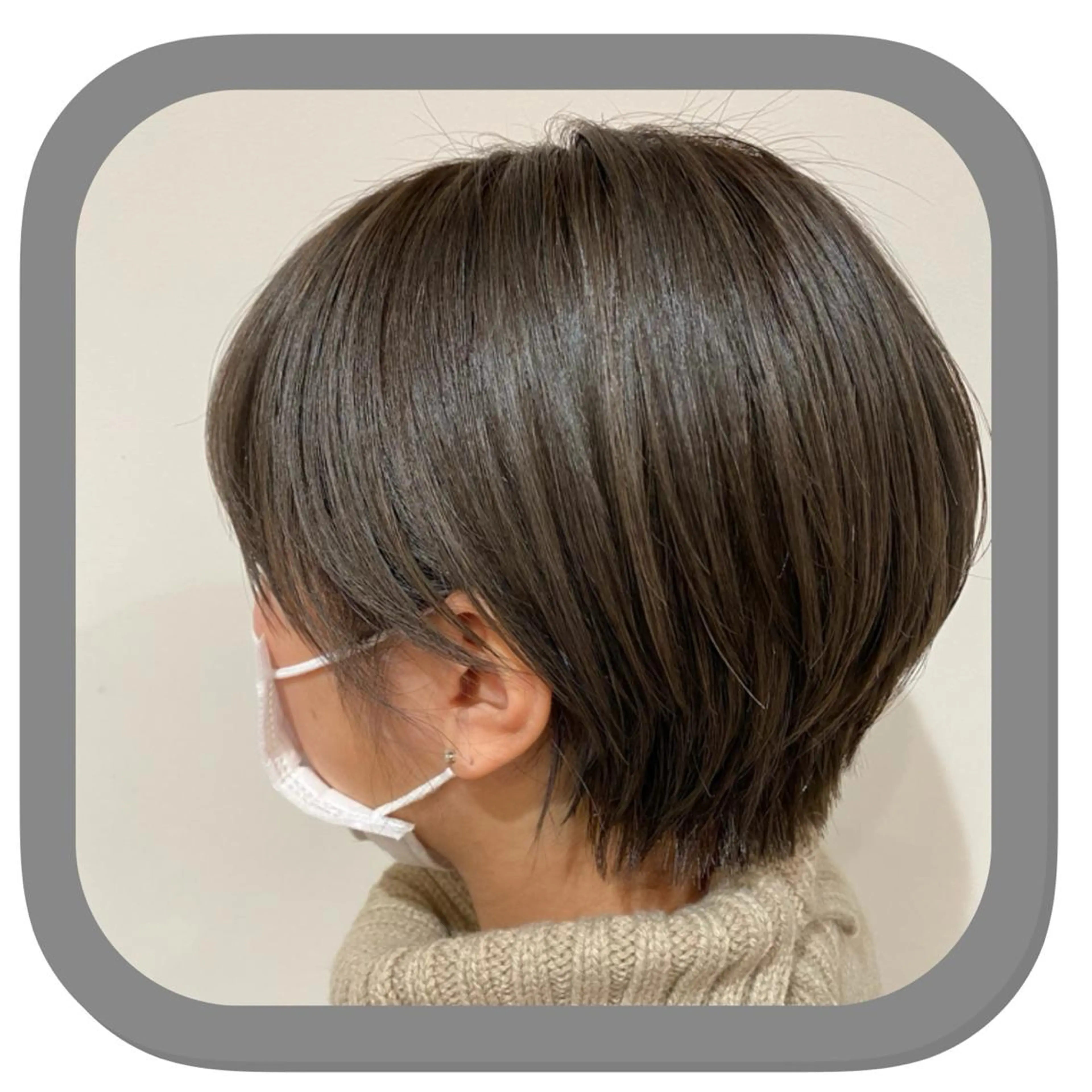 ショート アッシュ ボブ 髪質改善 レイヤーカット ショートヘア カット ショート〜ミディアム 喜多司のヘアスタイル