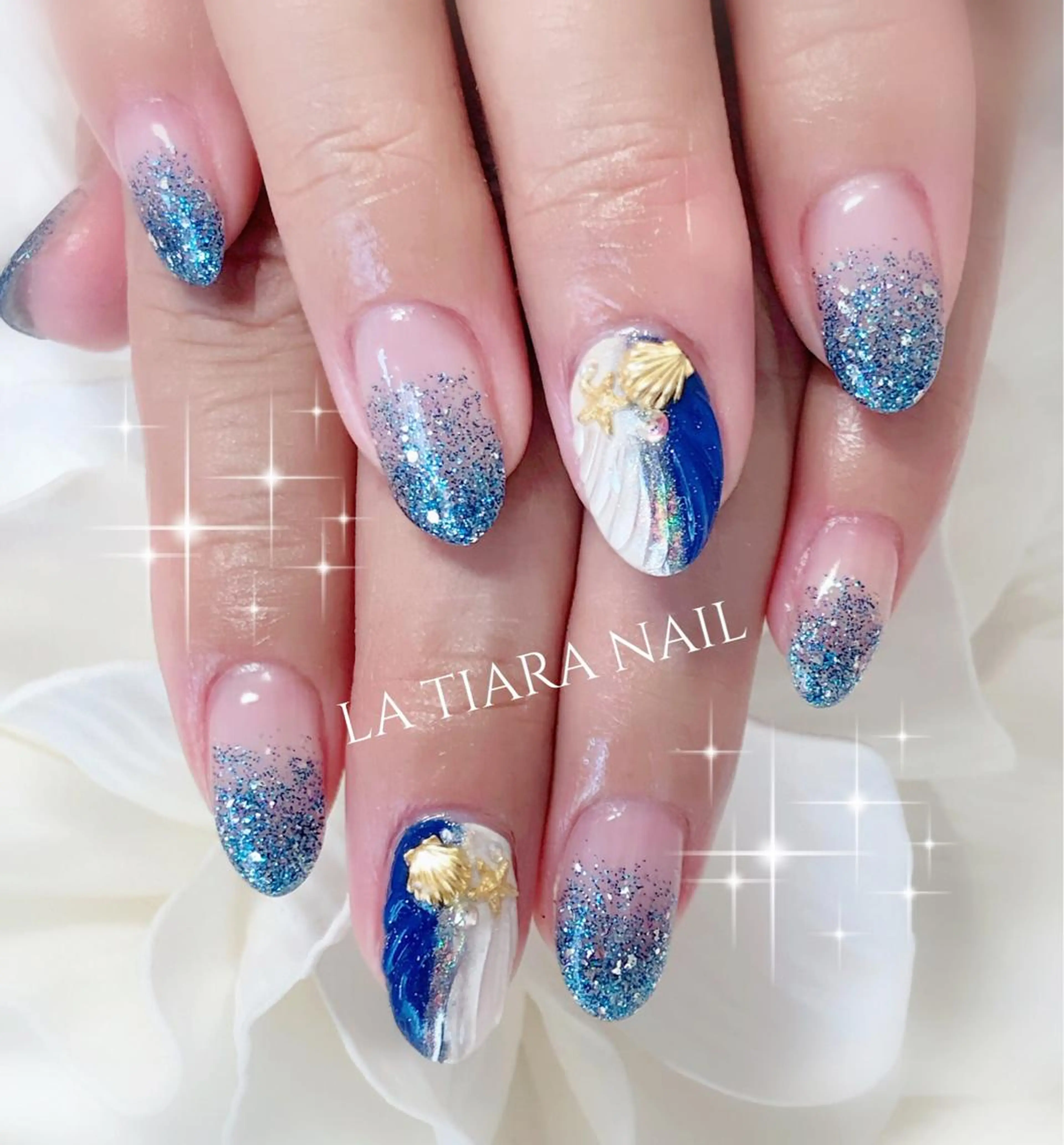 ネイル ハンドネイル Blue bird  nailのネイルデザイン