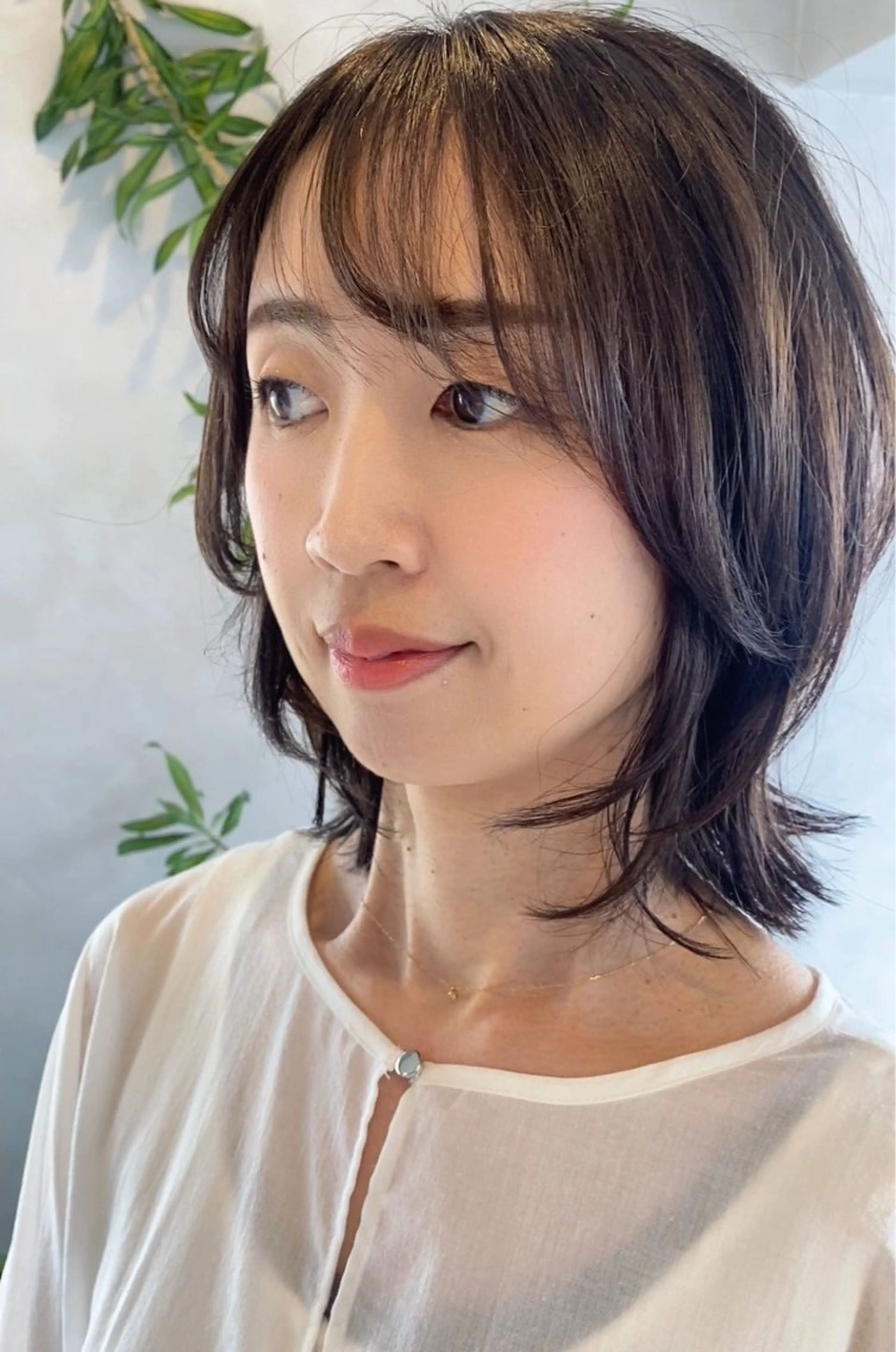 ミディアム カラー 顔まわりレイヤー 顔周りカット レイヤーカット 大林　恵理 【Agu 屋島】のヘアスタイル