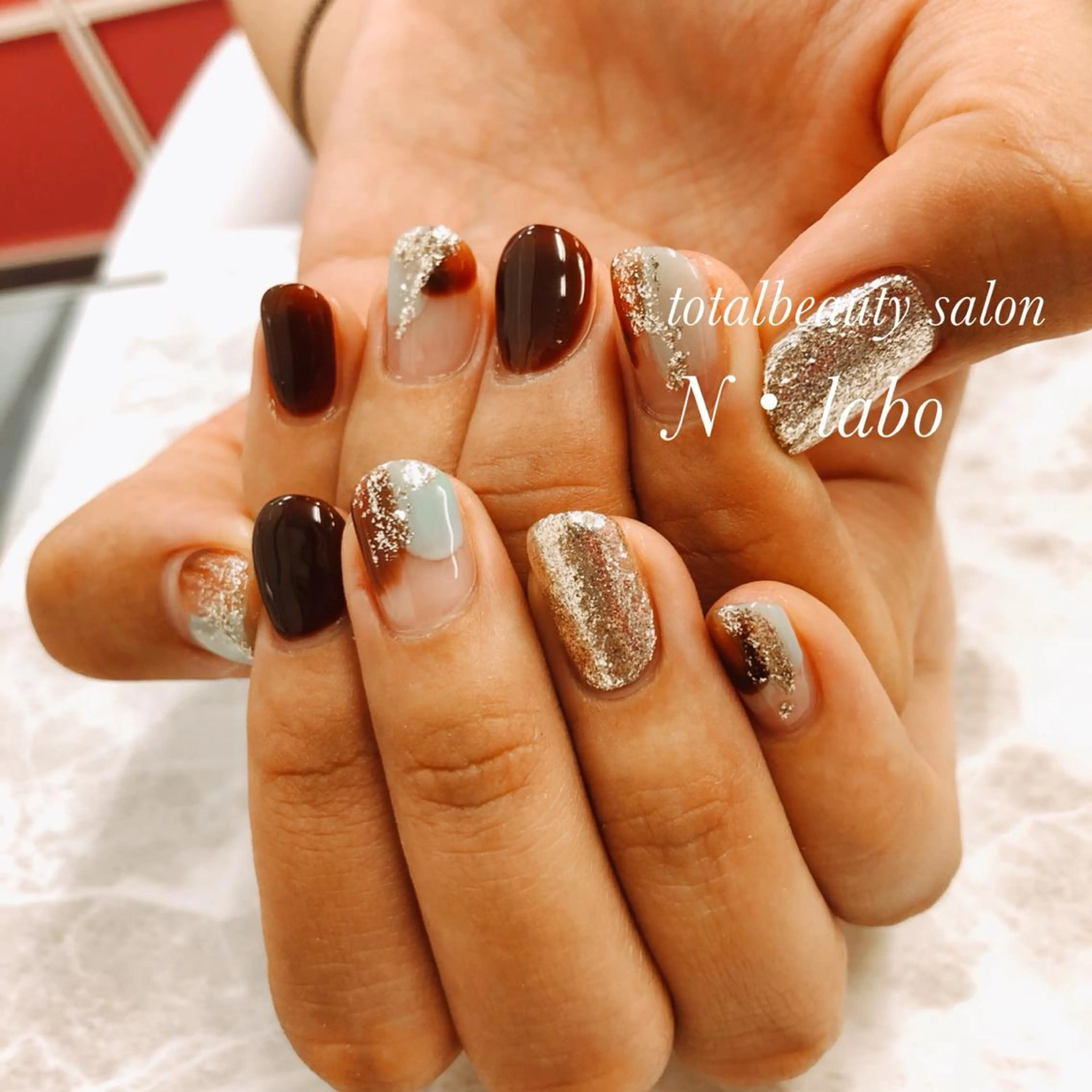 ネイル ジェルネイル ラメ(グリッター) ワンカラーネイル 春ネイル Gracias. rieのネイルデザイン