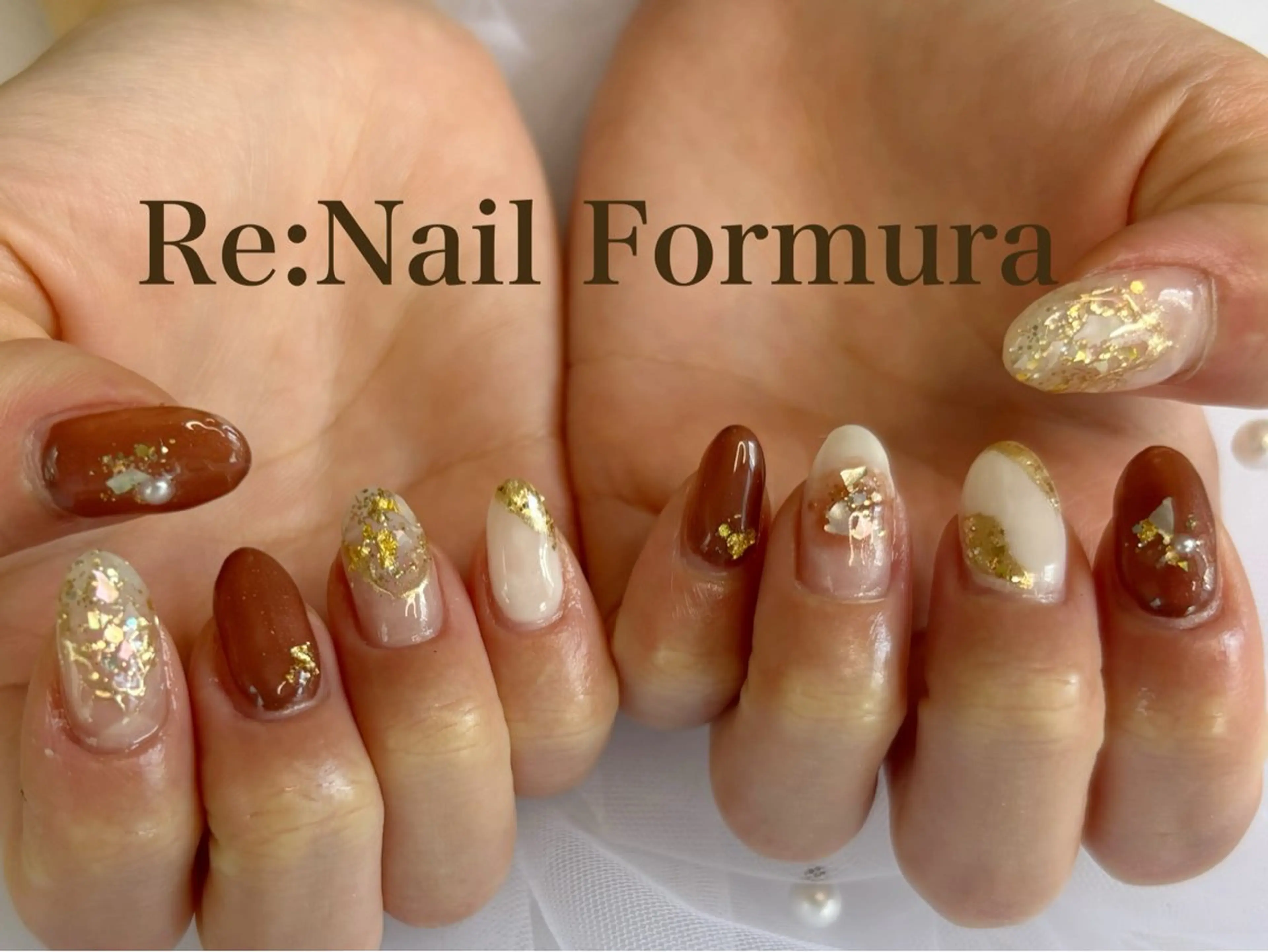 ミディアム ハンドネイル Re:Nail Formula所属・kido chieのネイルデザイン