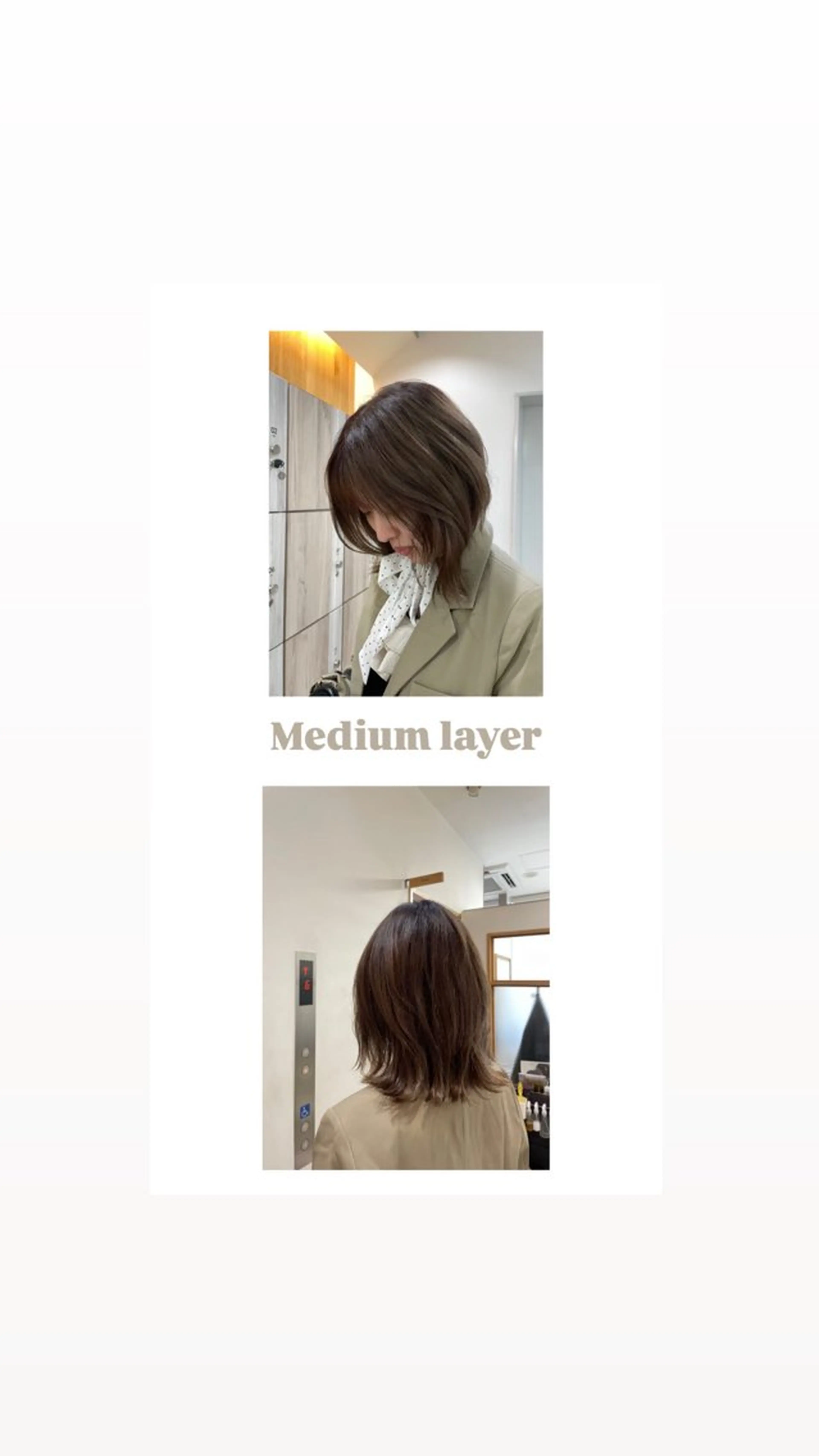 ミディアム ミディアムレイヤー レイヤーカット カット Go today shaire salon所属・BLEACH 🟥 PERM 天神🏆のヘアスタイル