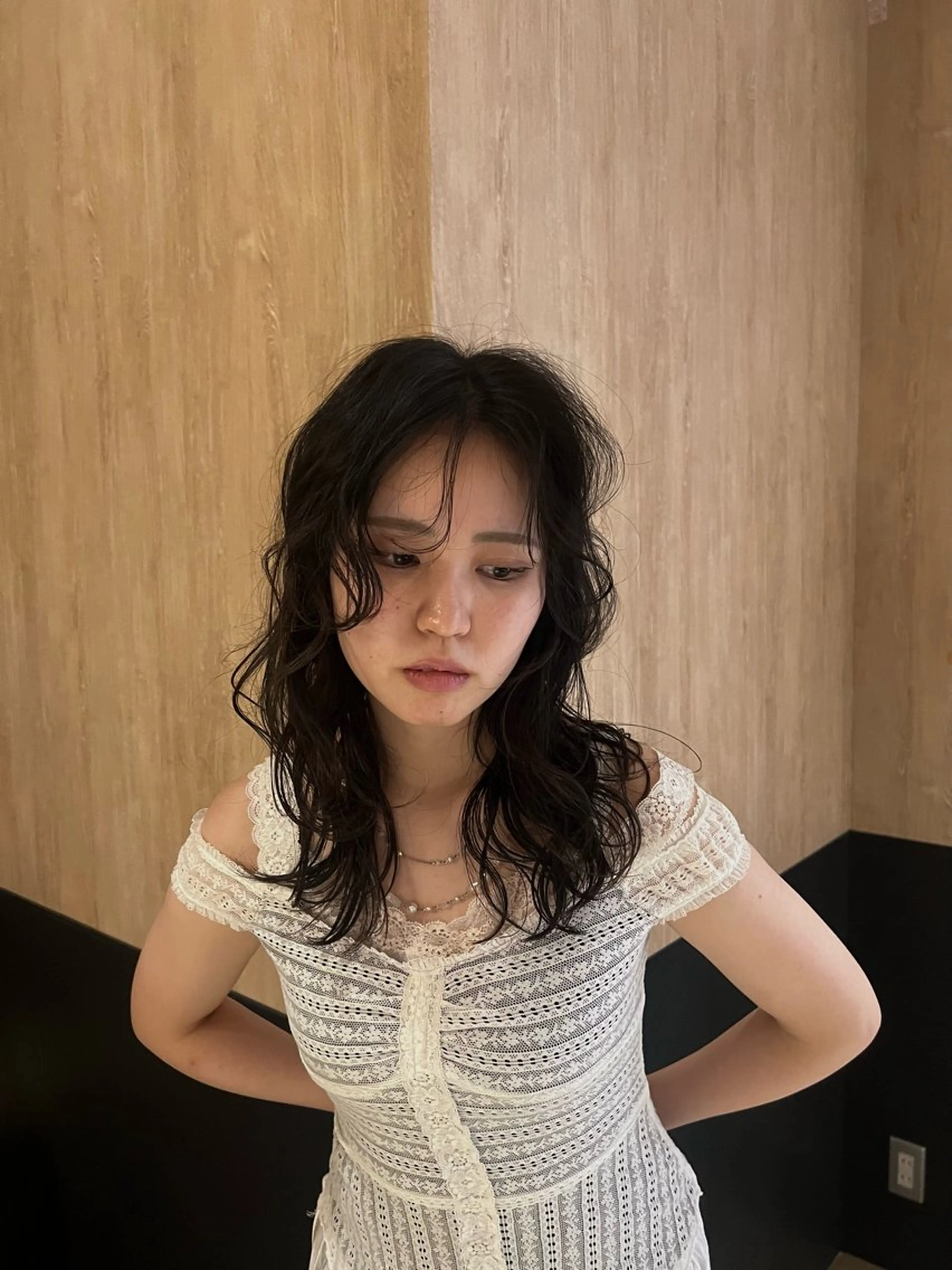 セミロング パーマ レイヤー/似合わせ/ yuan⟡.·のヘアスタイル