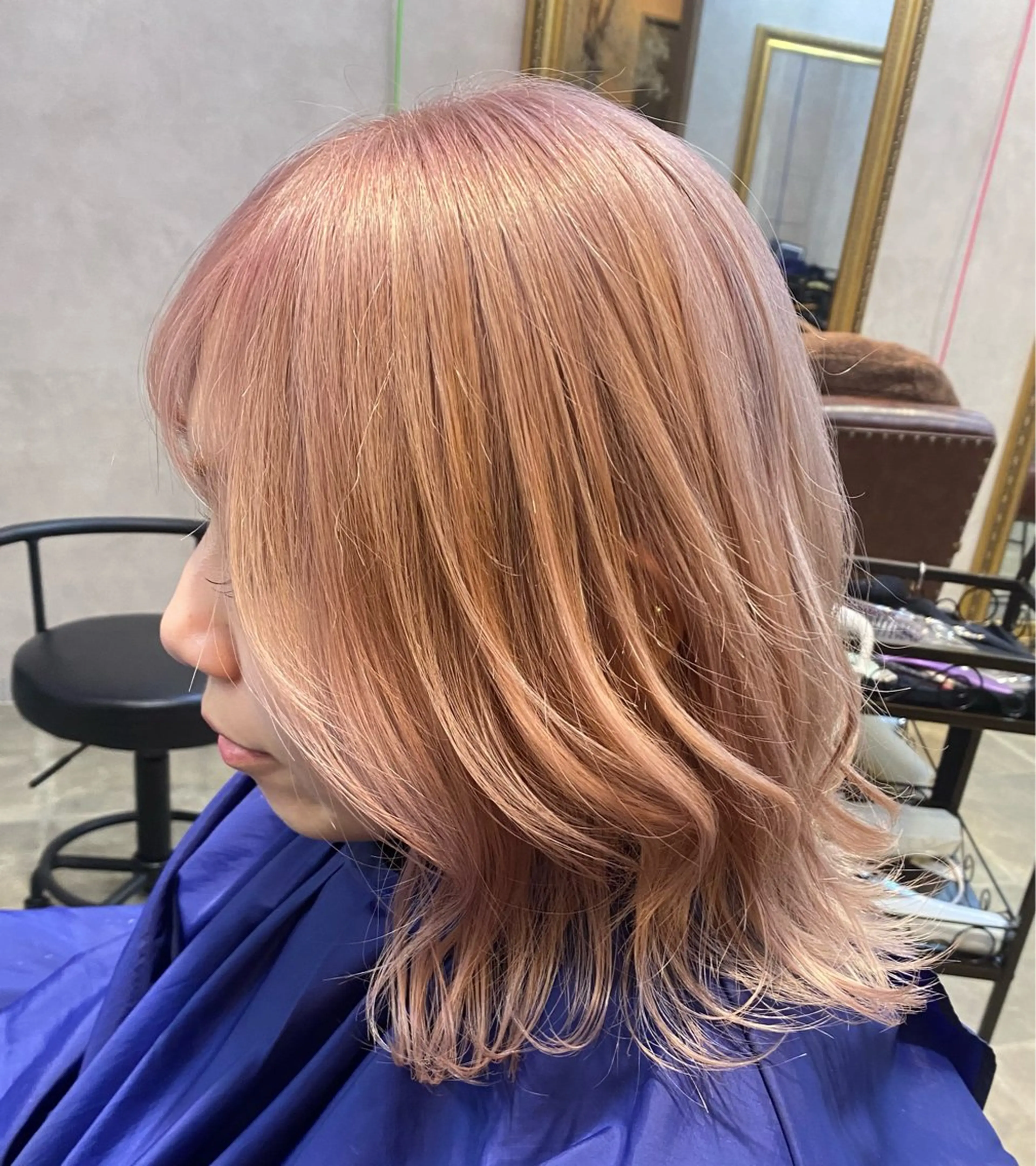 ミディアム カラー ダブルカラー レイヤーカット アトレ＊個室サロン himekaのヘアスタイル