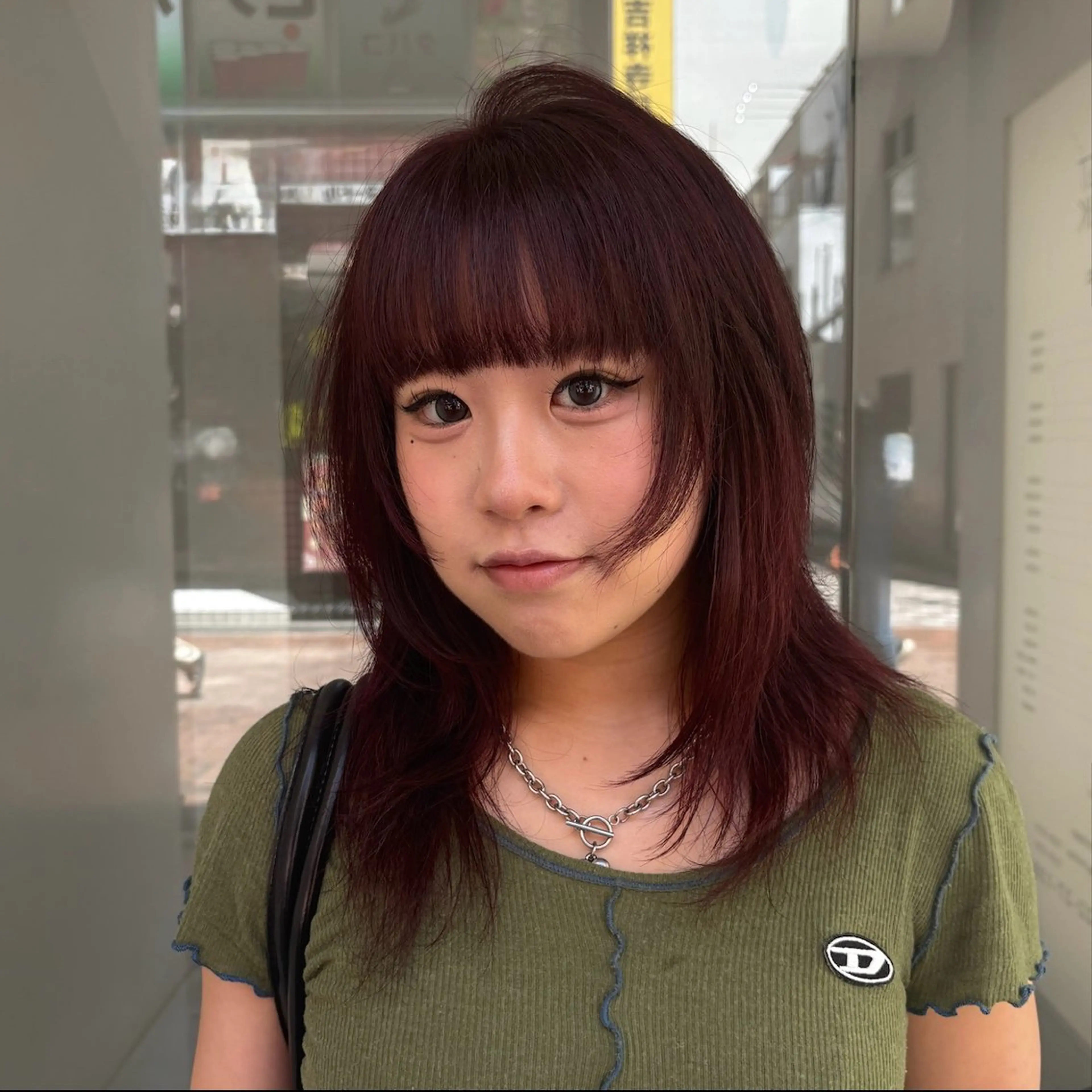 ミディアム カラー ヘアカラー ブラウン/レイヤー ココトキ🌺のヘアスタイル