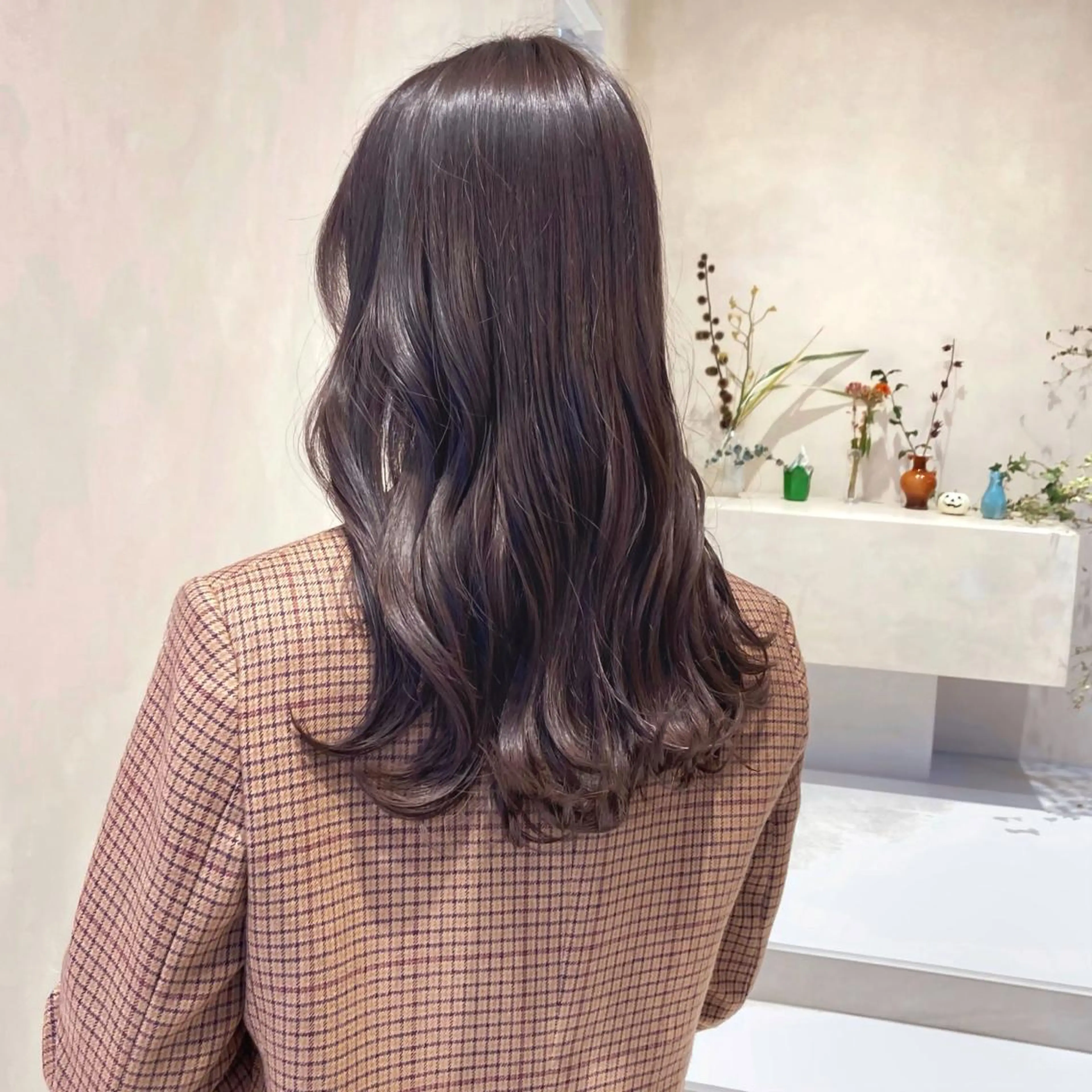 セミロング カラー ラベンダーカラー 髪質改善 トリートメント MURANAKA RYOのヘアスタイル