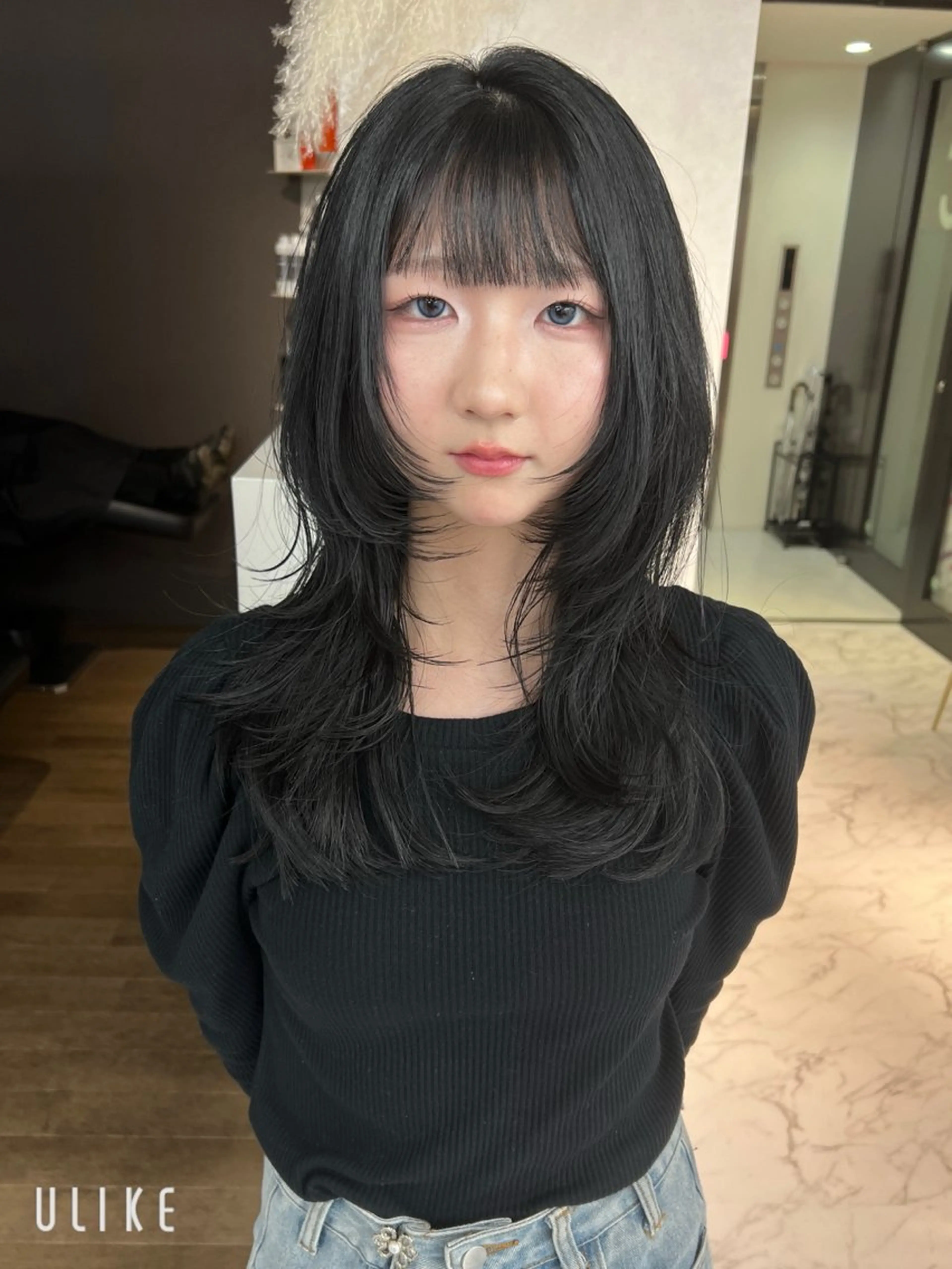 ロング ブリーチ/ウルフ ハッシュカット/石山のヘアスタイル