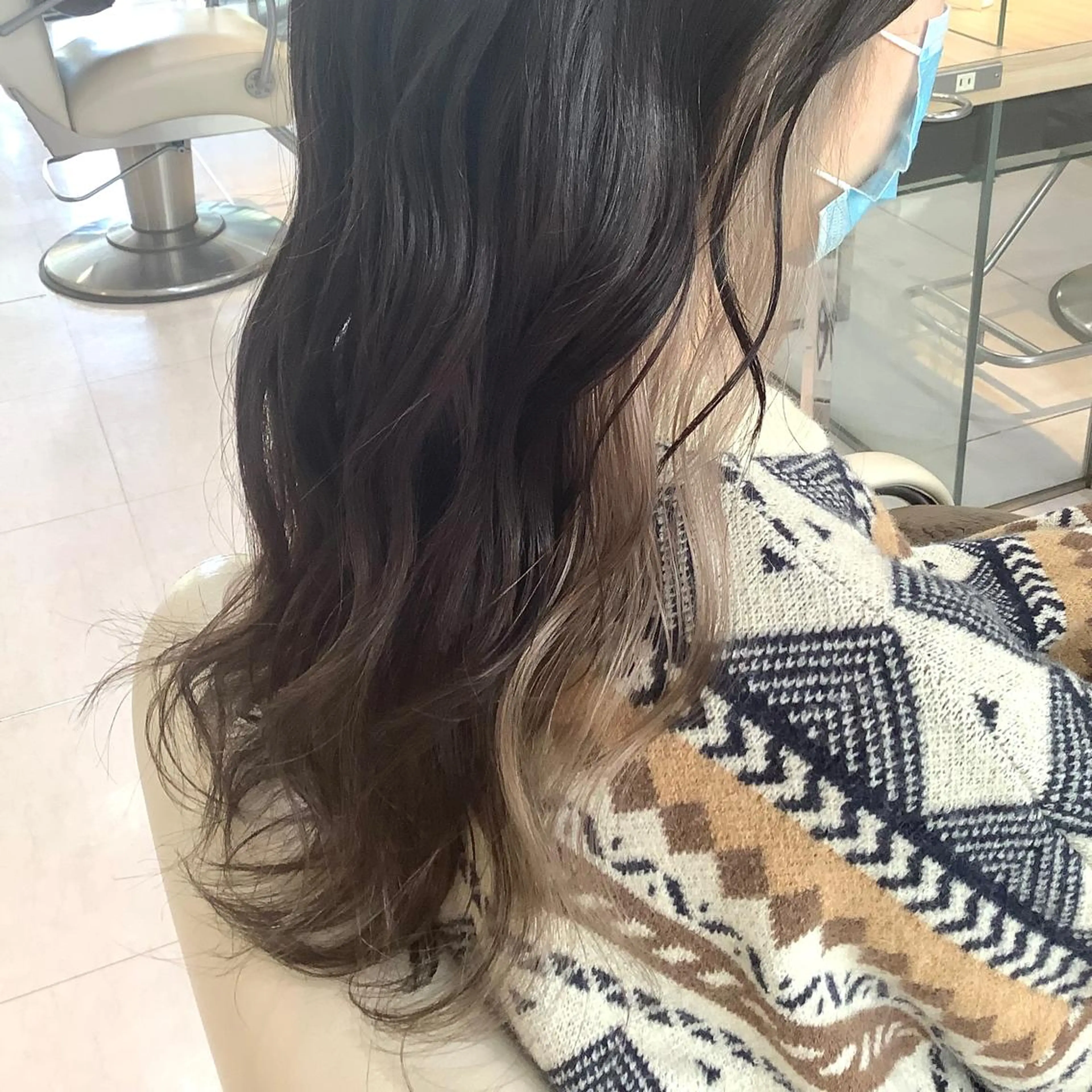 ロング カラー ベージュカラー イヤリングカラー 後藤 瑞季のヘアスタイル